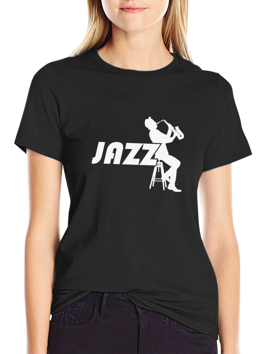 Jazz Musician Graphic Tee - Black