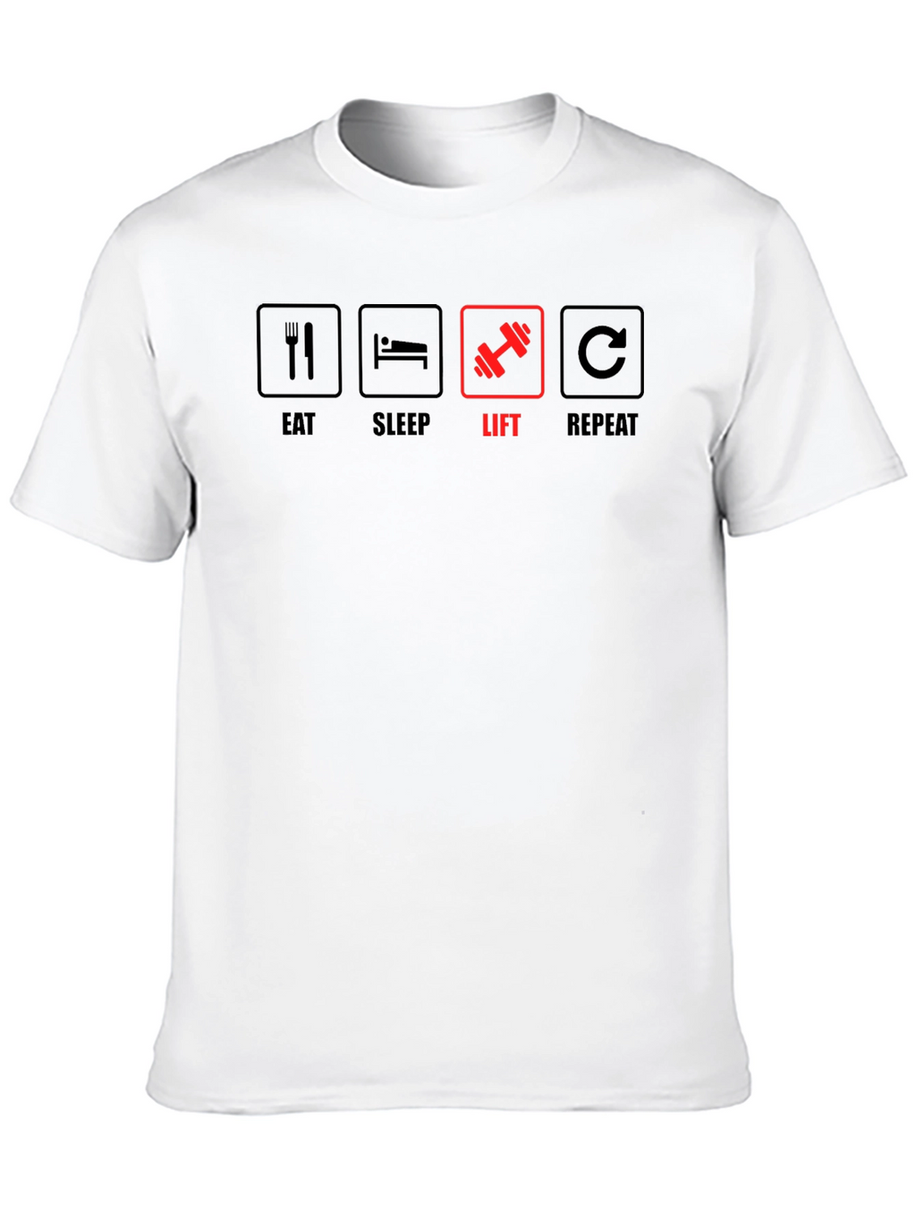 Eat Sleep Lift Repeat Black T-Shirt