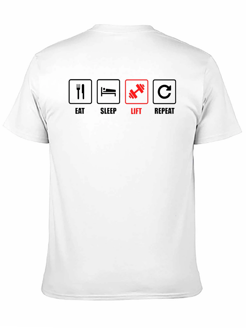 Eat Sleep Lift Repeat Black T-Shirt