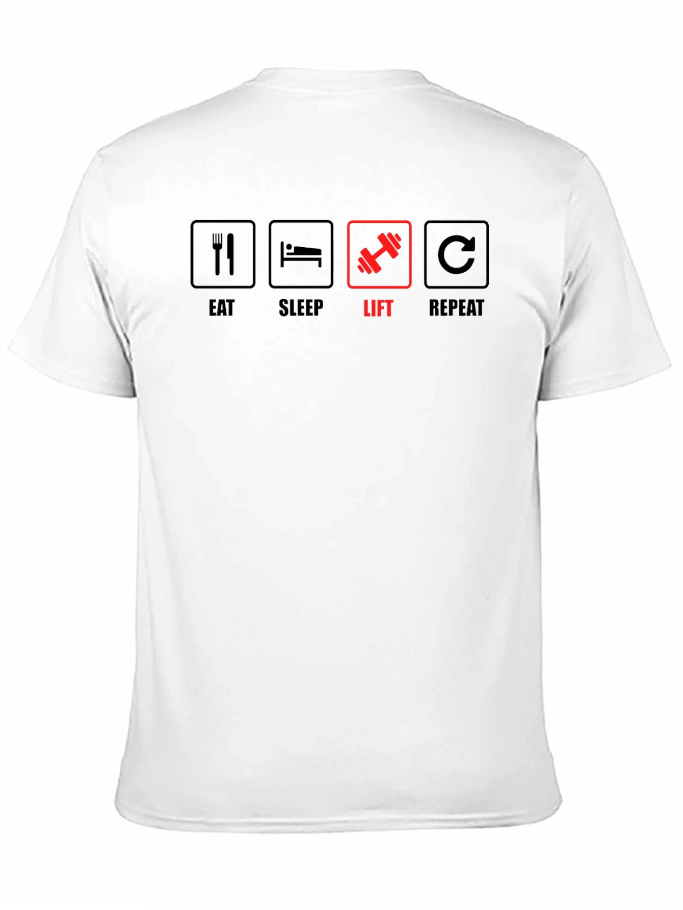 Eat Sleep Lift Repeat Black T-Shirt