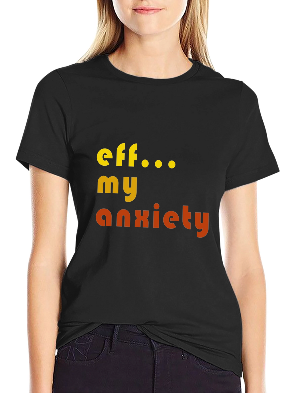 Eff My Anxiety Graphic T-Shirt - Black