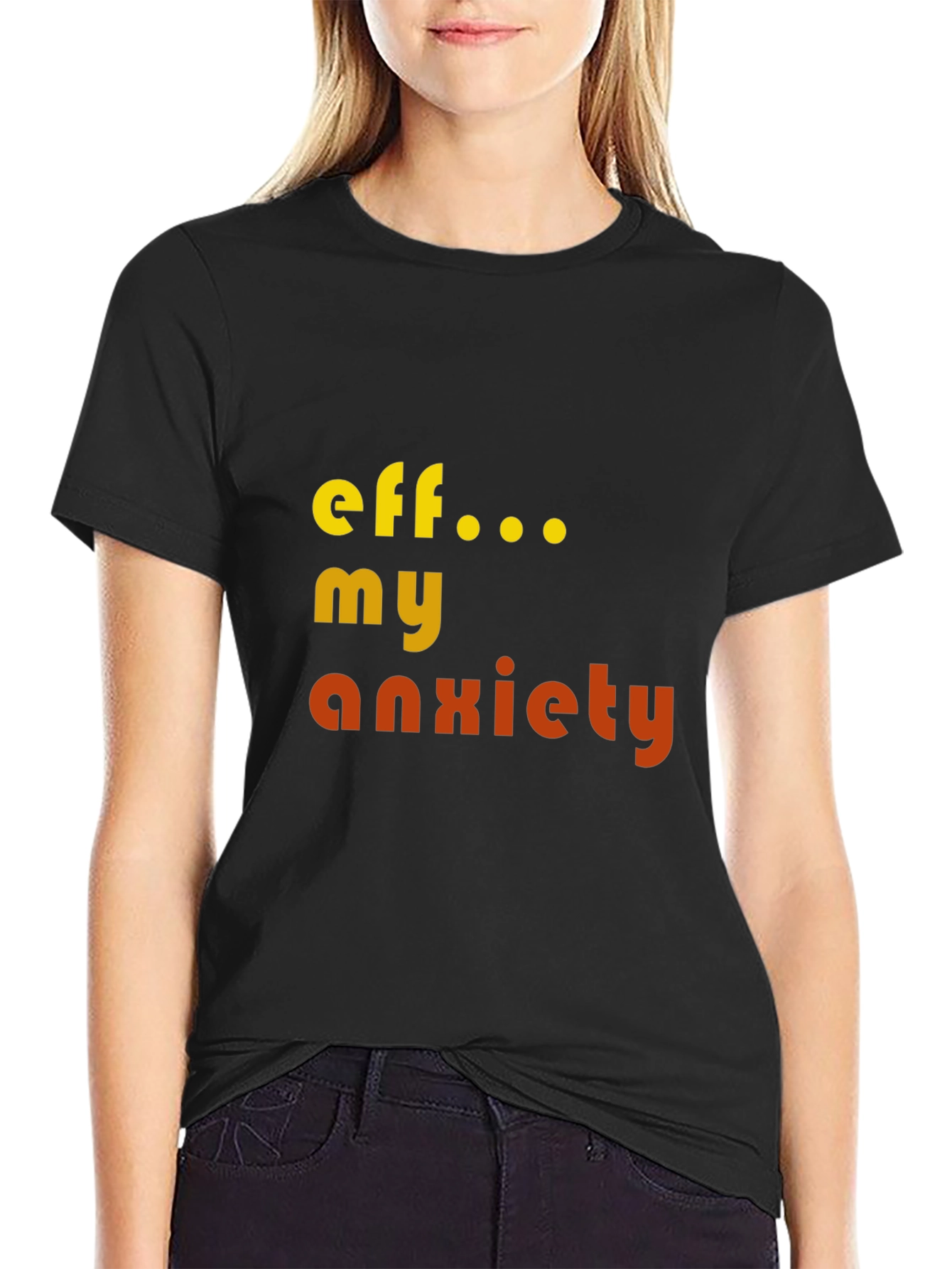 Eff My Anxiety Graphic T-Shirt - Black
