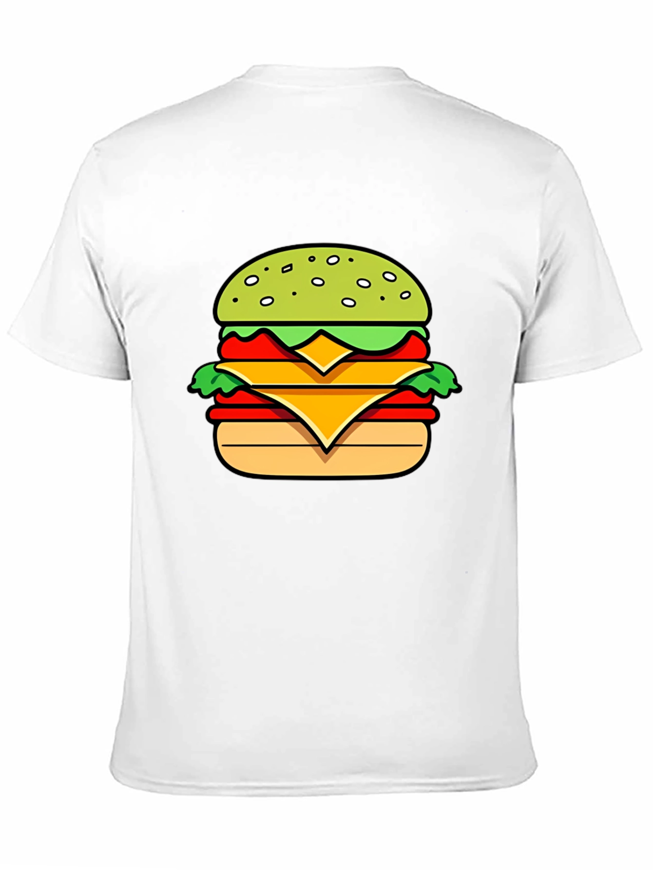 Burger Graphic T-Shirt - Casual Mens Tee