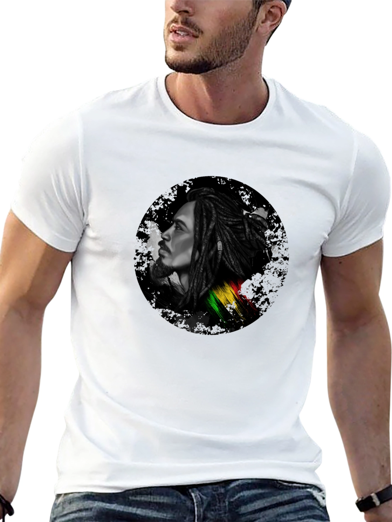 Bob Marley Portrait Black T-Shirt