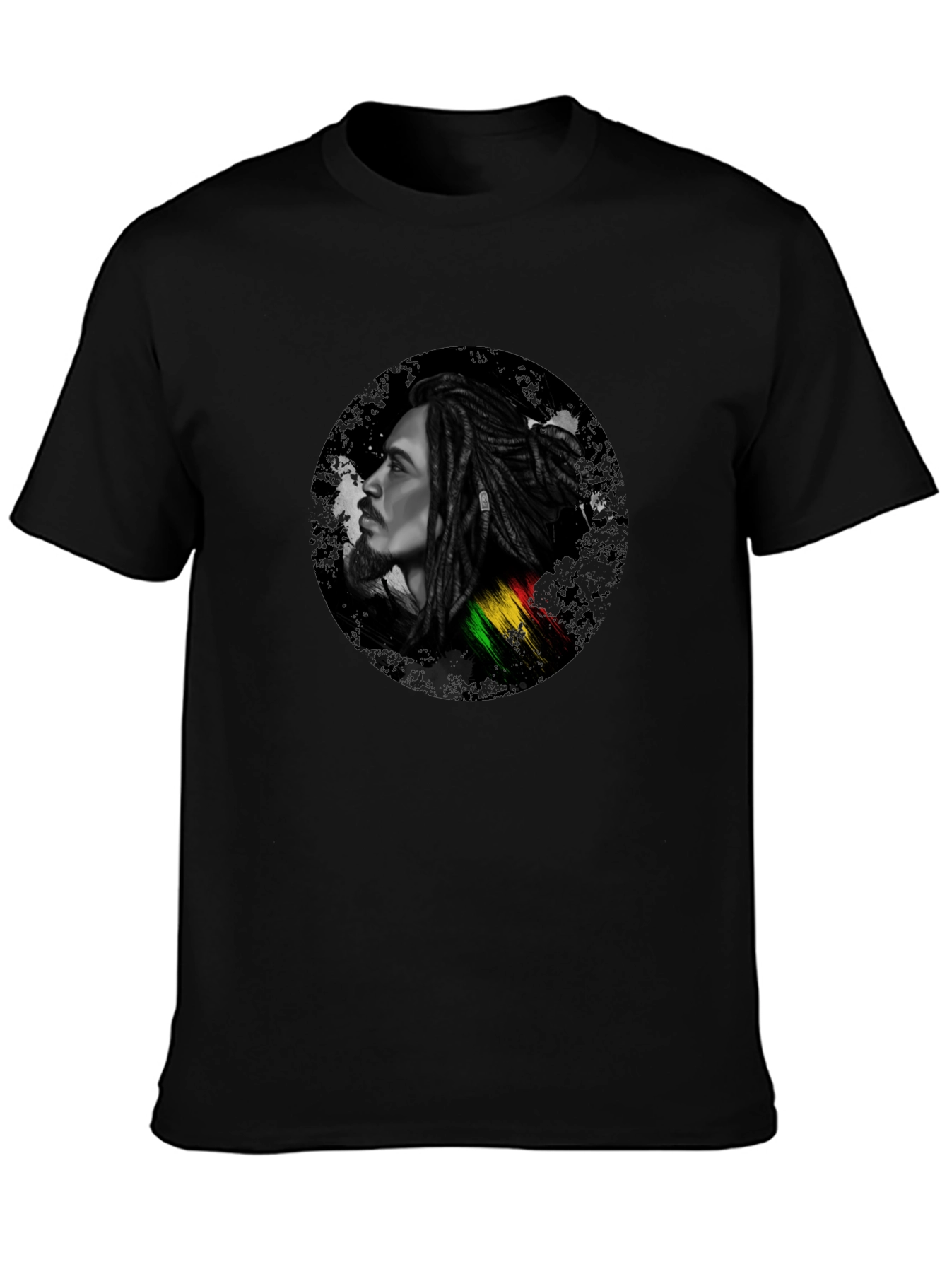 Bob Marley Portrait Black T-Shirt