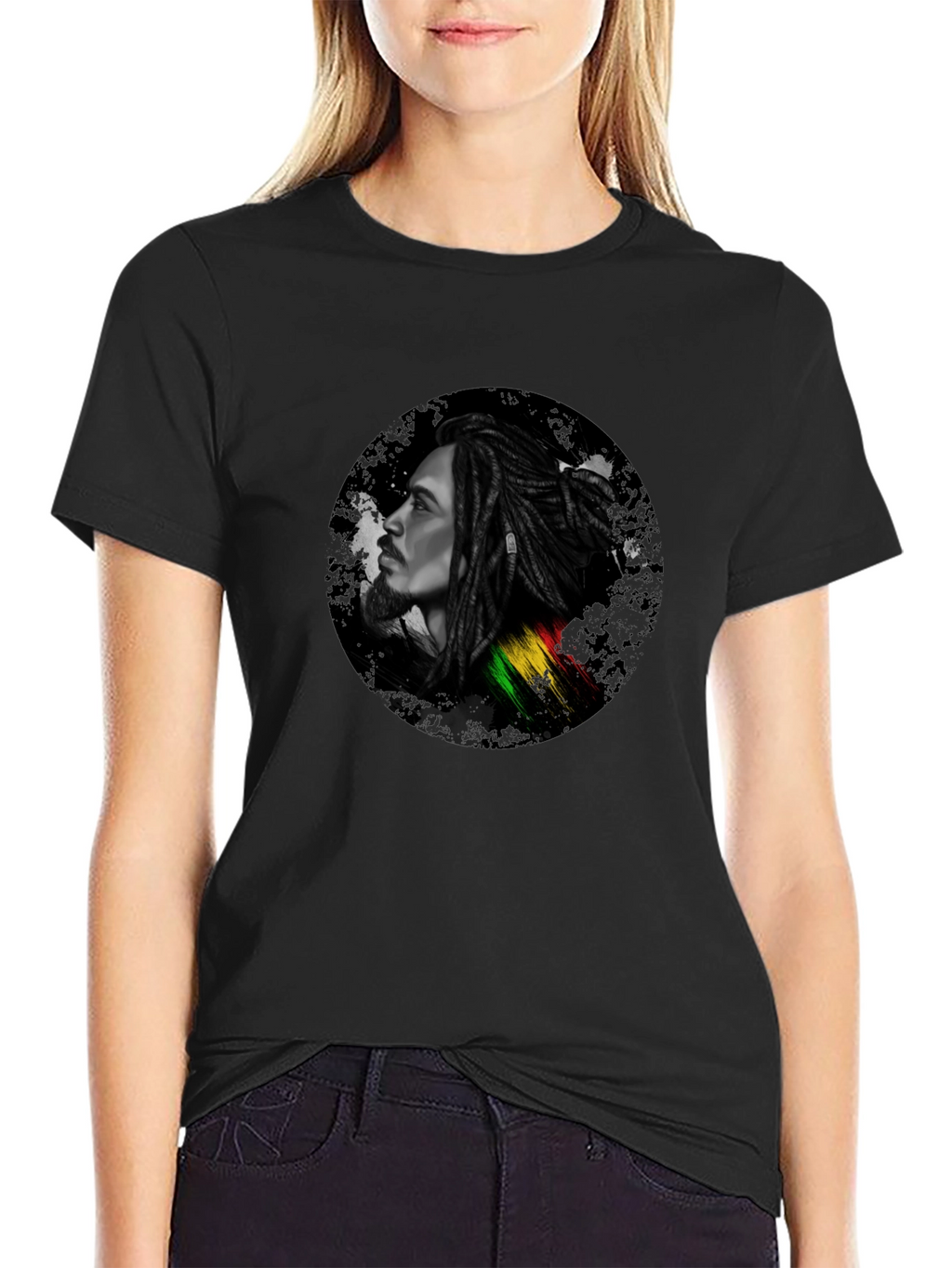 Bob Marley Portrait Black T-Shirt