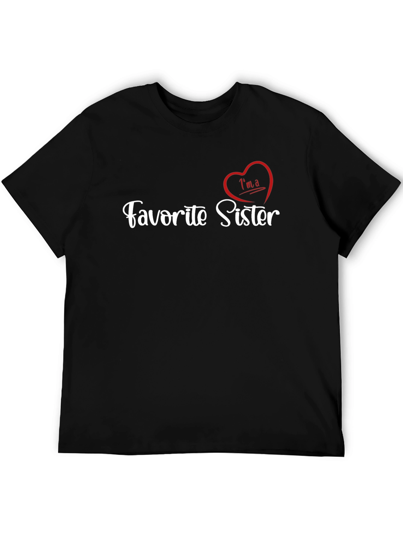 Favorite Sister T-Shirt - Heart Graphic