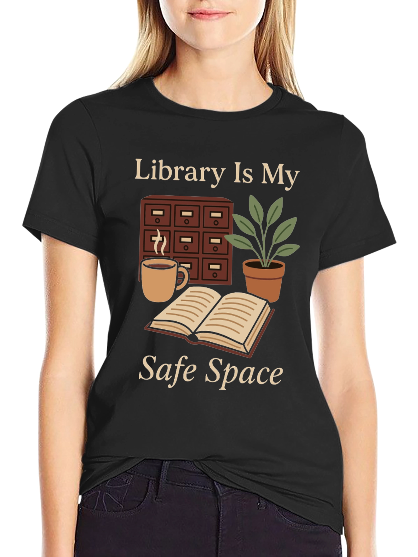 Library Is My Safe Space T-Shirt