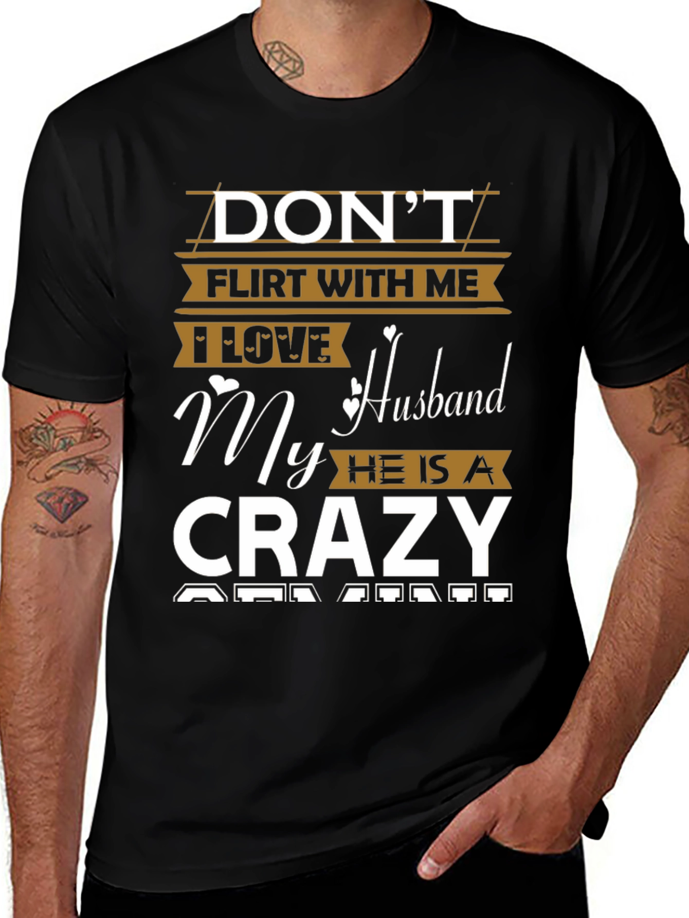 Dont Flirt Crazy Husband Graphic Tee