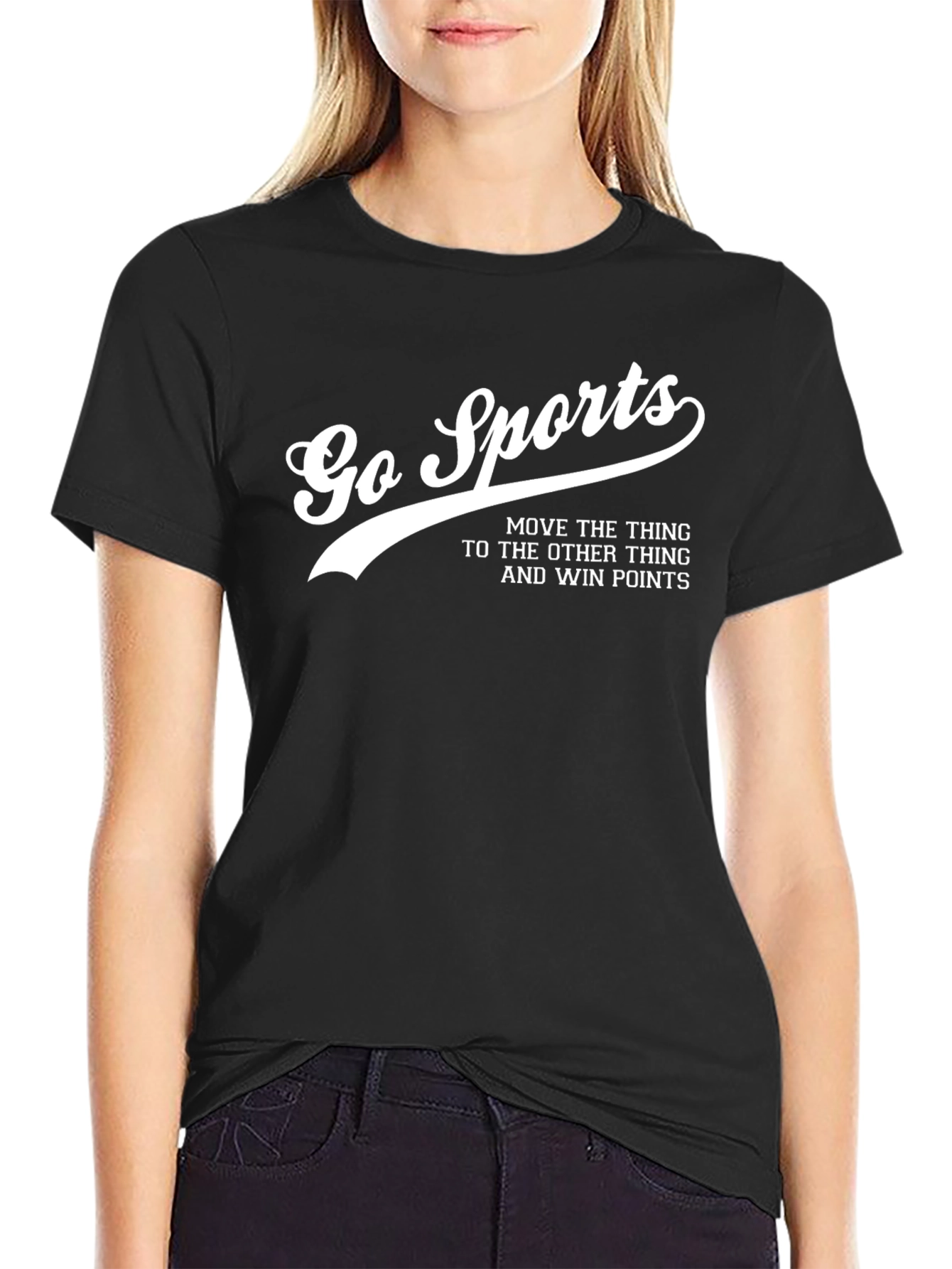 Go Sports Funny Slogan Graphic Tee