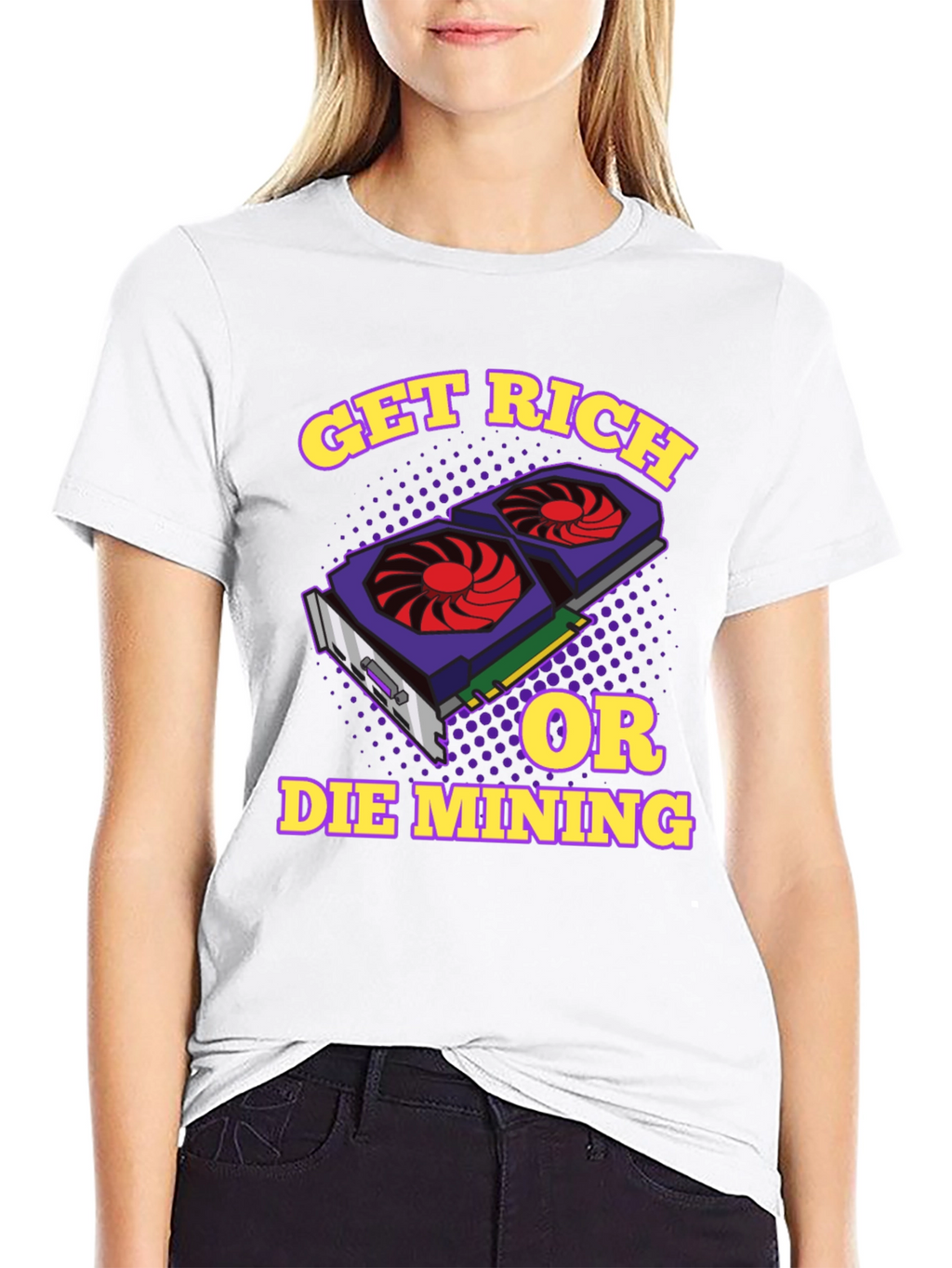 Get Rich or Die Mining Graphic T-Shirt