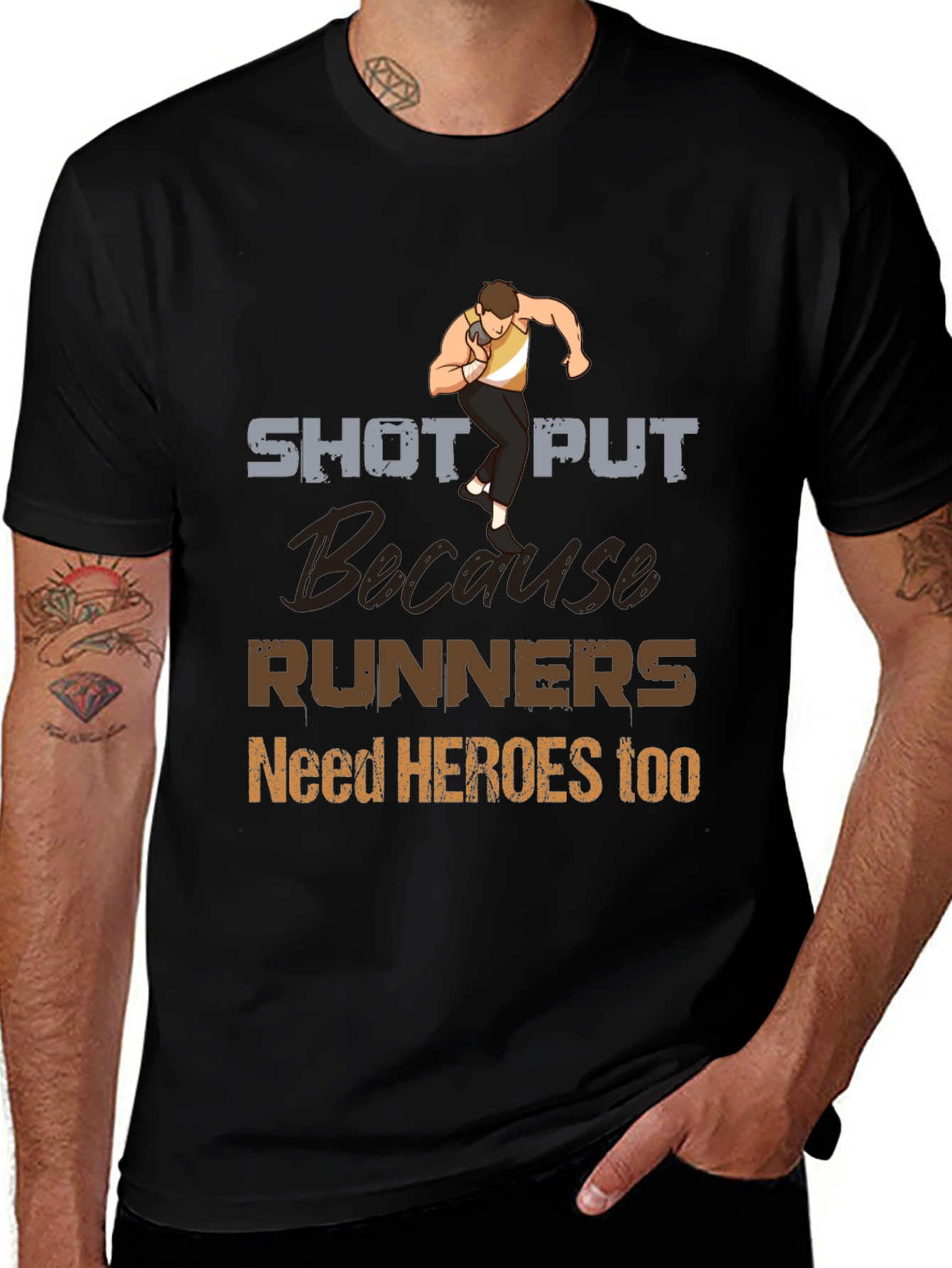 Shot Put Heroes Graphic Tee - Unisex Sport Shirt