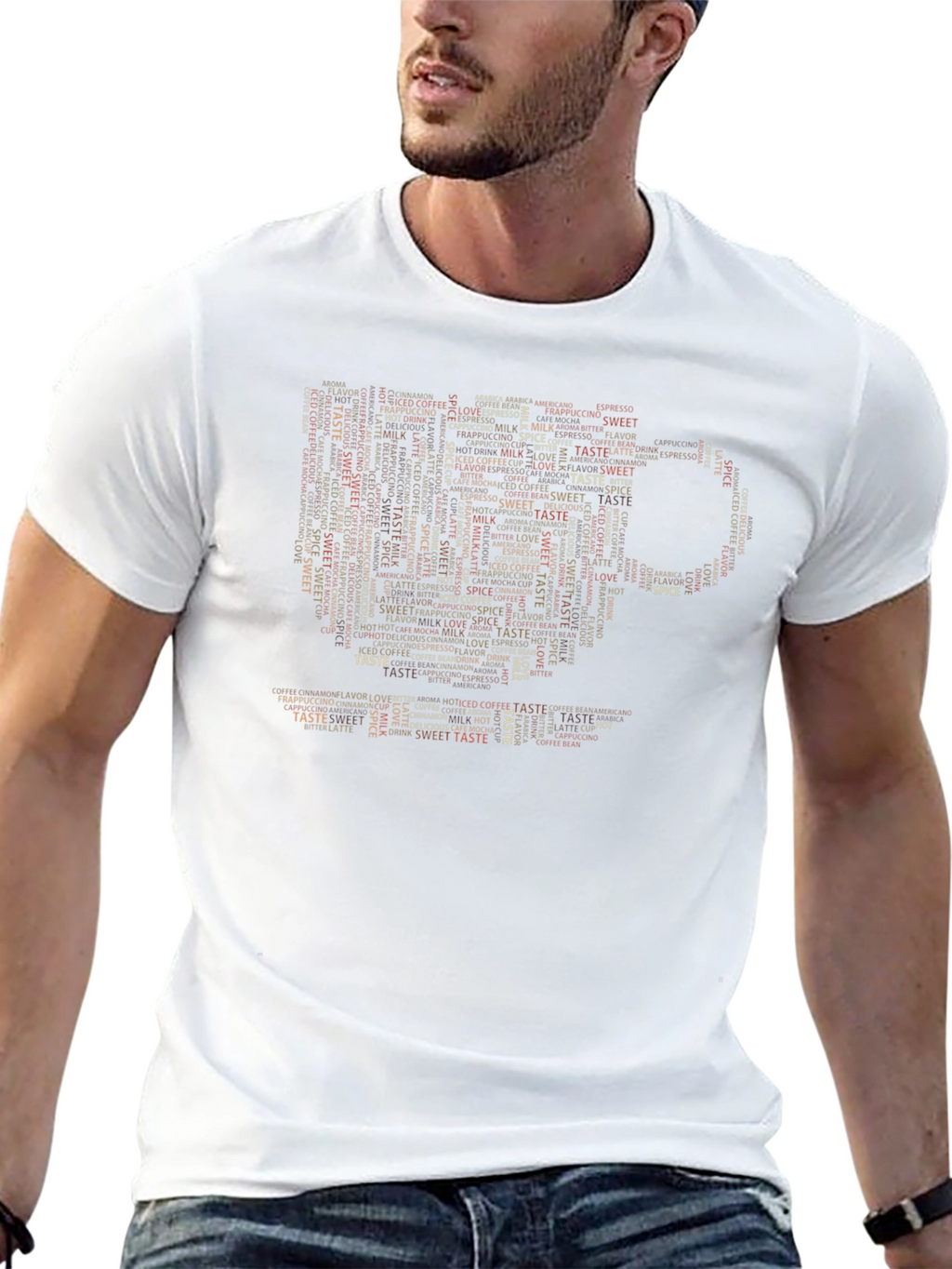Coffee Lover Word Art Graphic T-Shirt