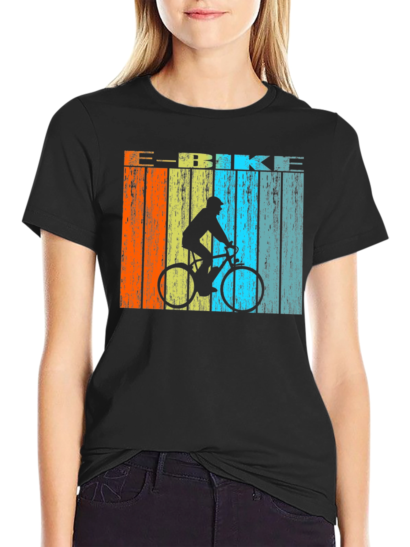 Retro E-Bike T-Shirt - Vintage Cycling Style
