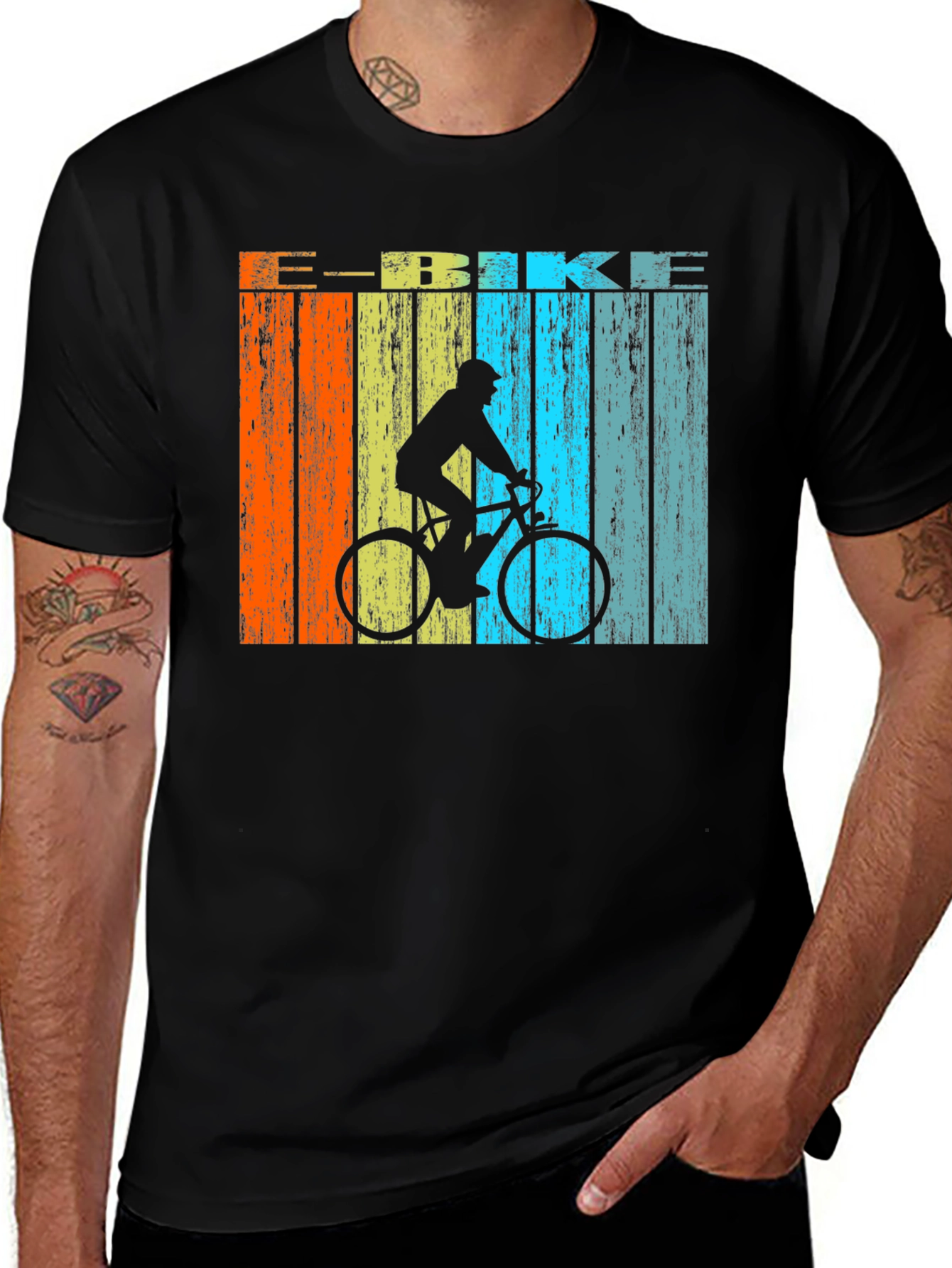 Retro E-Bike T-Shirt - Vintage Cycling Style