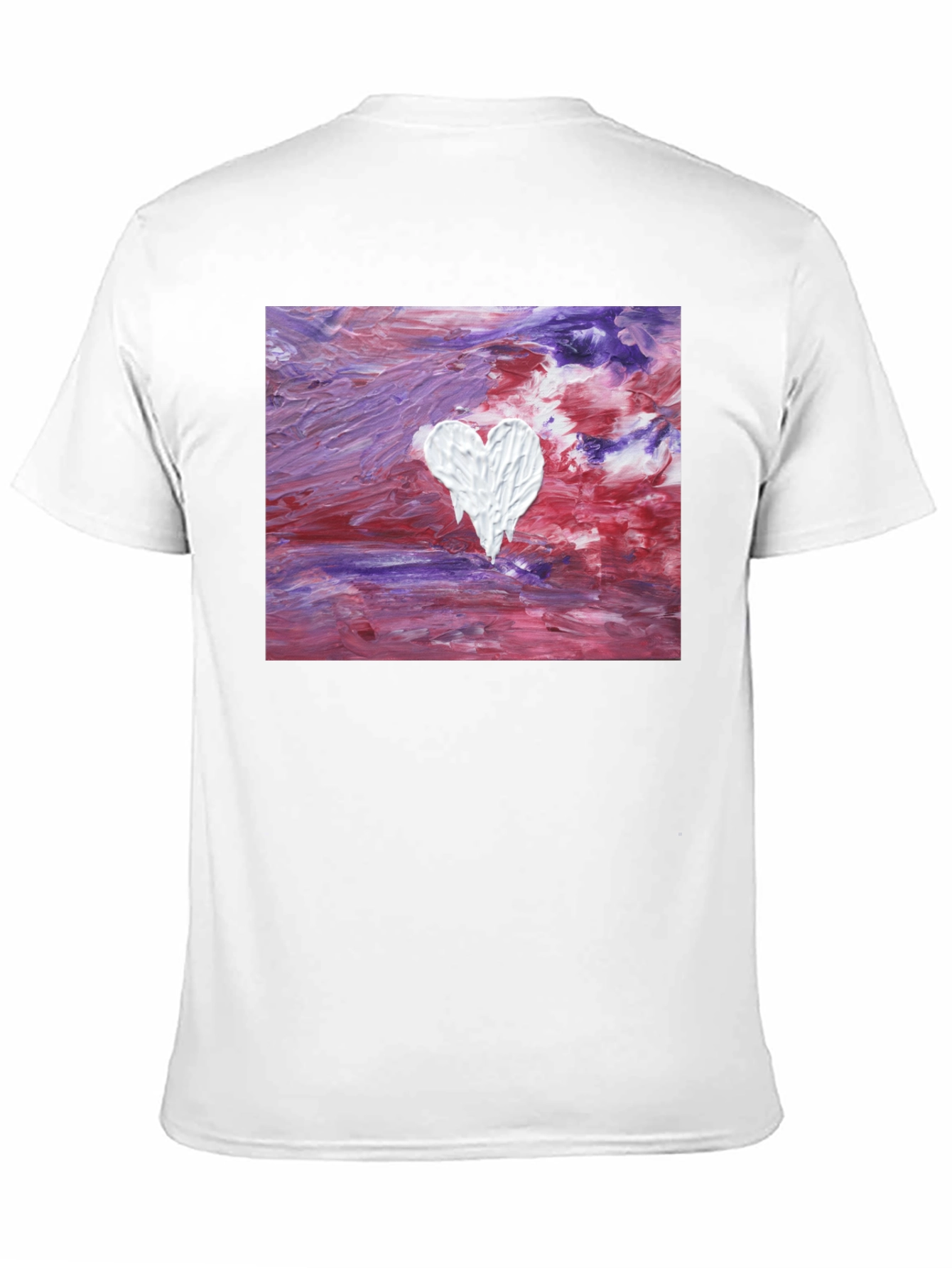 Abstract Heart Art Tee - Modern Casual Wear