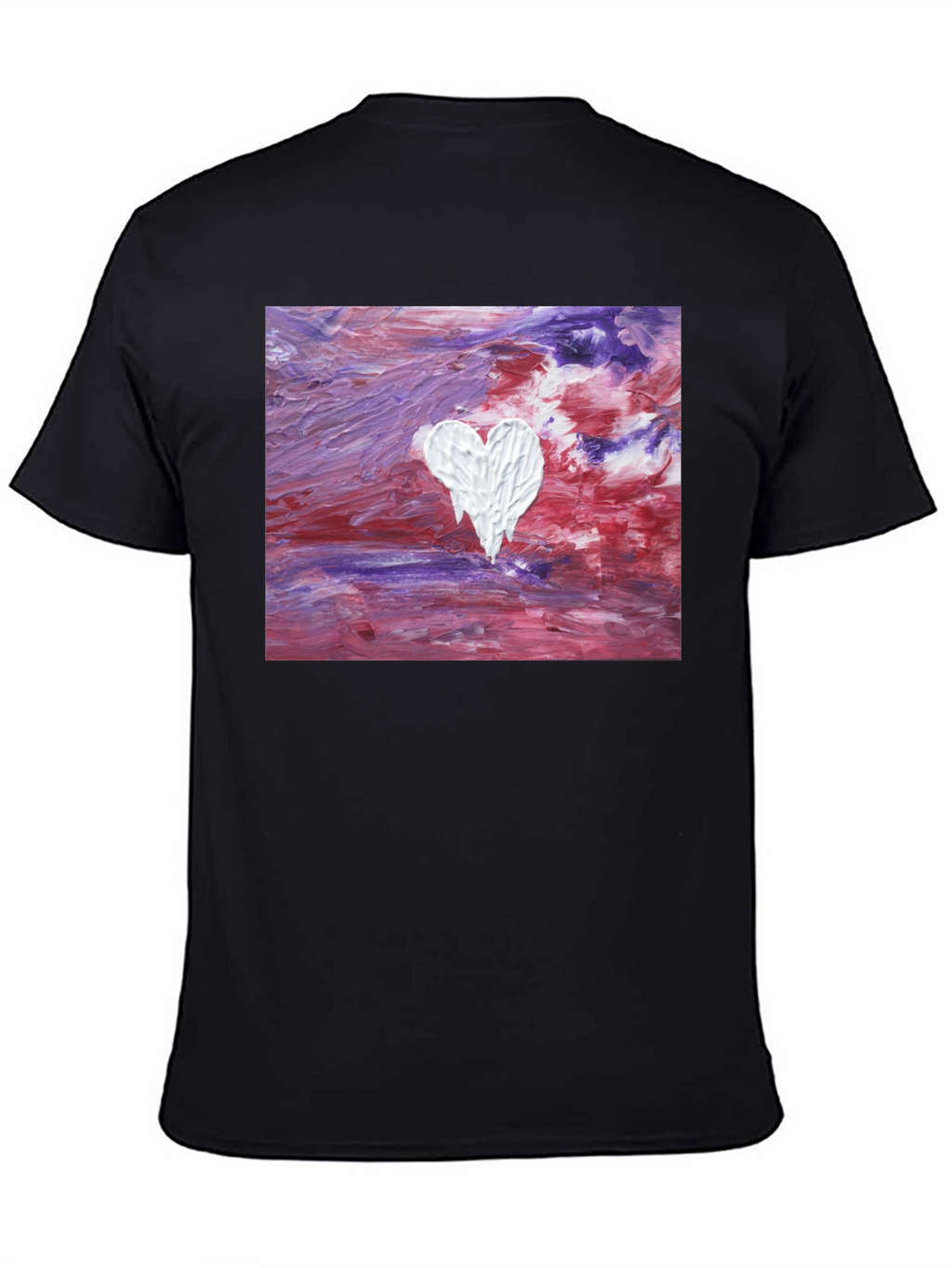 Abstract Heart Art Tee - Modern Casual Wear