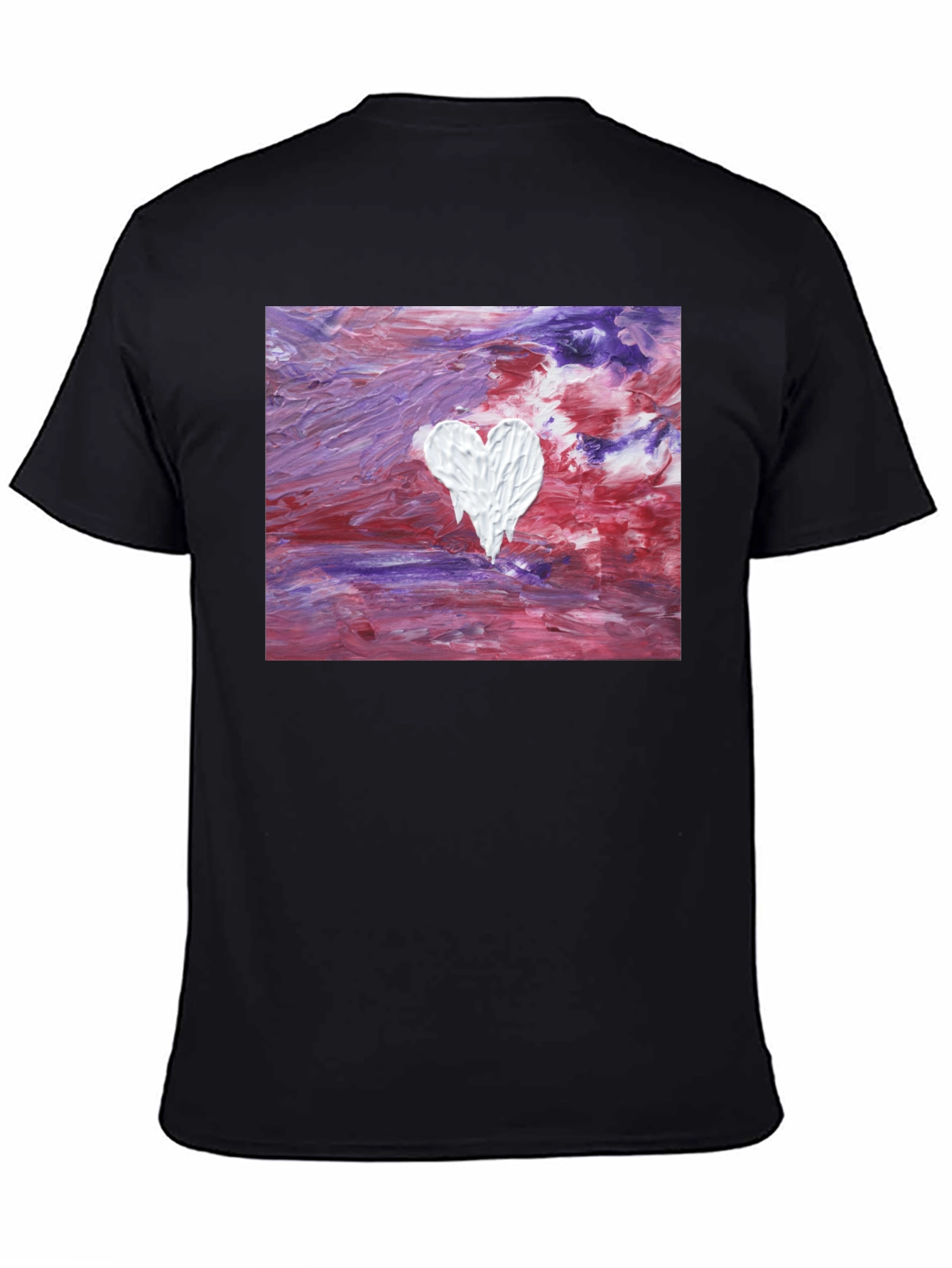 Abstract Heart Art Tee - Modern Casual Wear