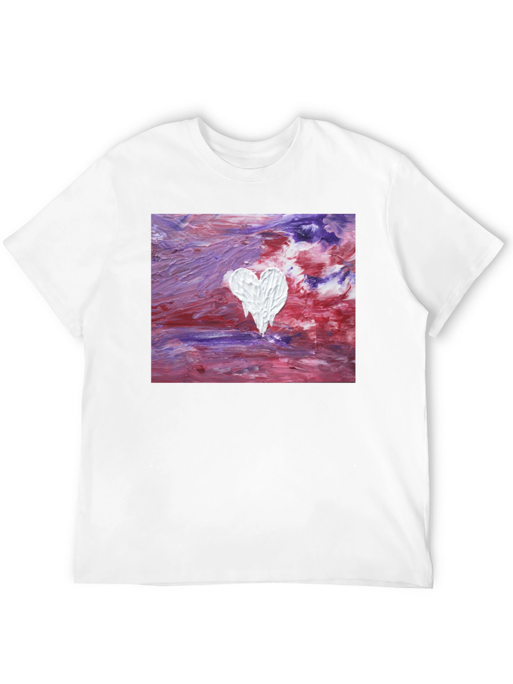 Abstract Heart Art Tee - Modern Casual Wear