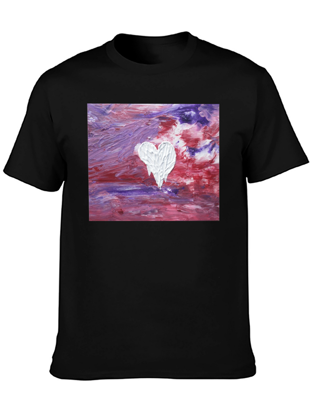 Abstract Heart Art Tee - Modern Casual Wear