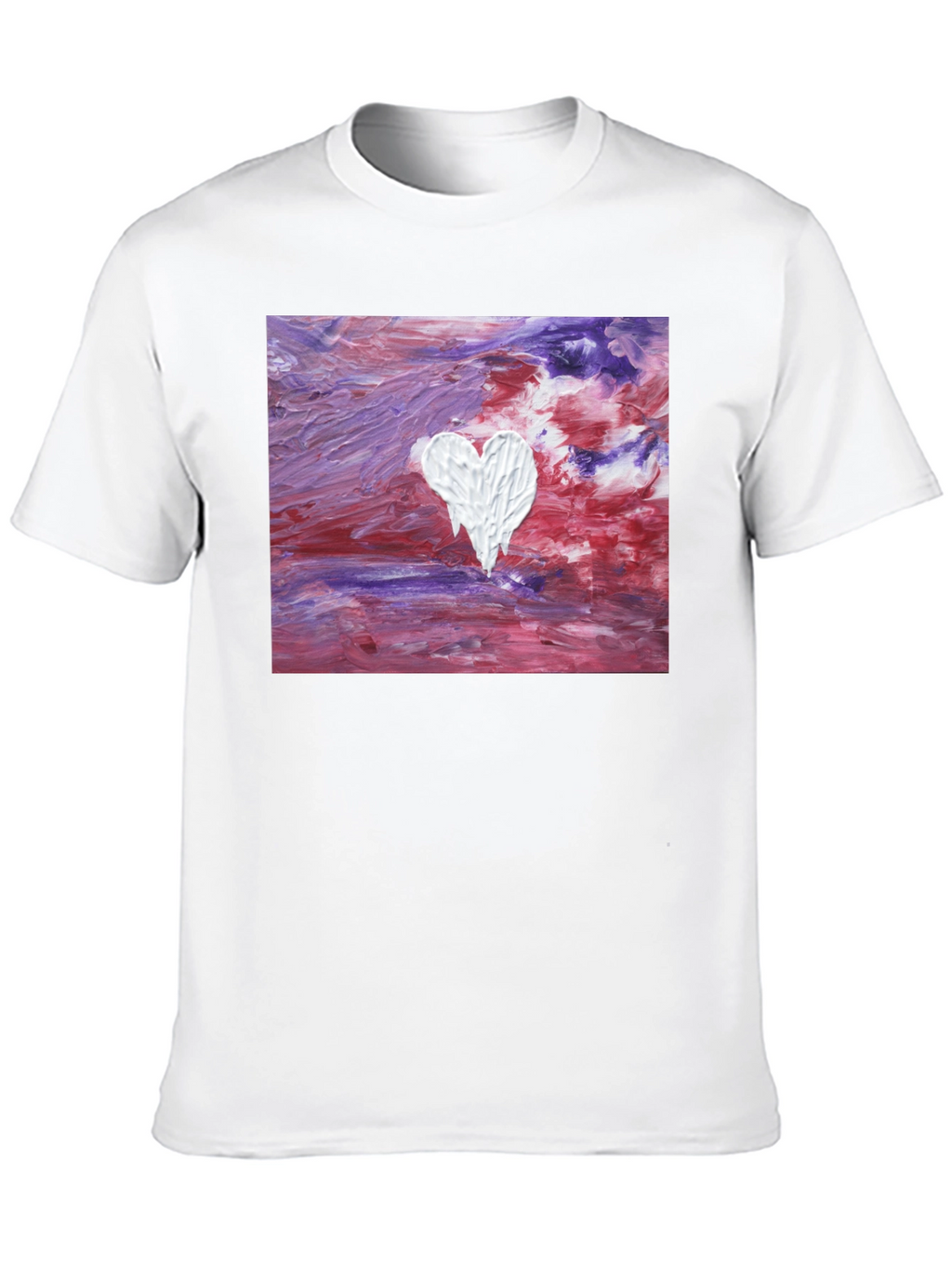 Abstract Heart Art Tee - Modern Casual Wear
