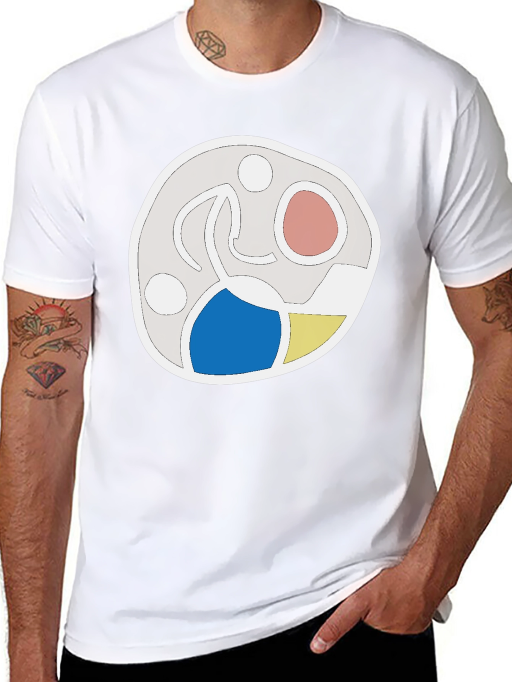 Abstract Graphic Tee - Modern Casual Shirt