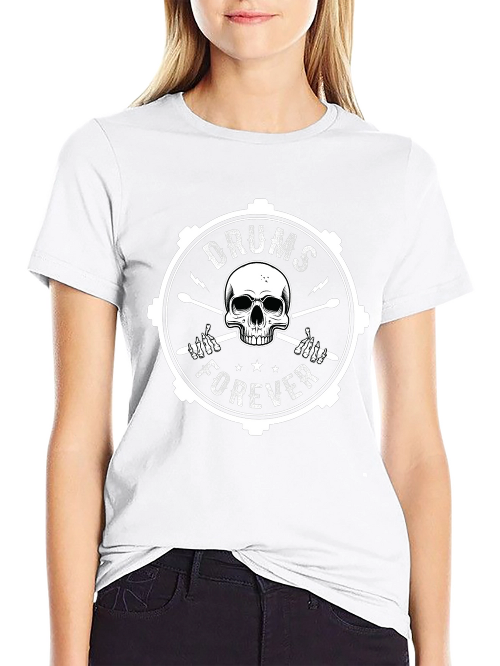 Drums Forever Skull Graphic Tee