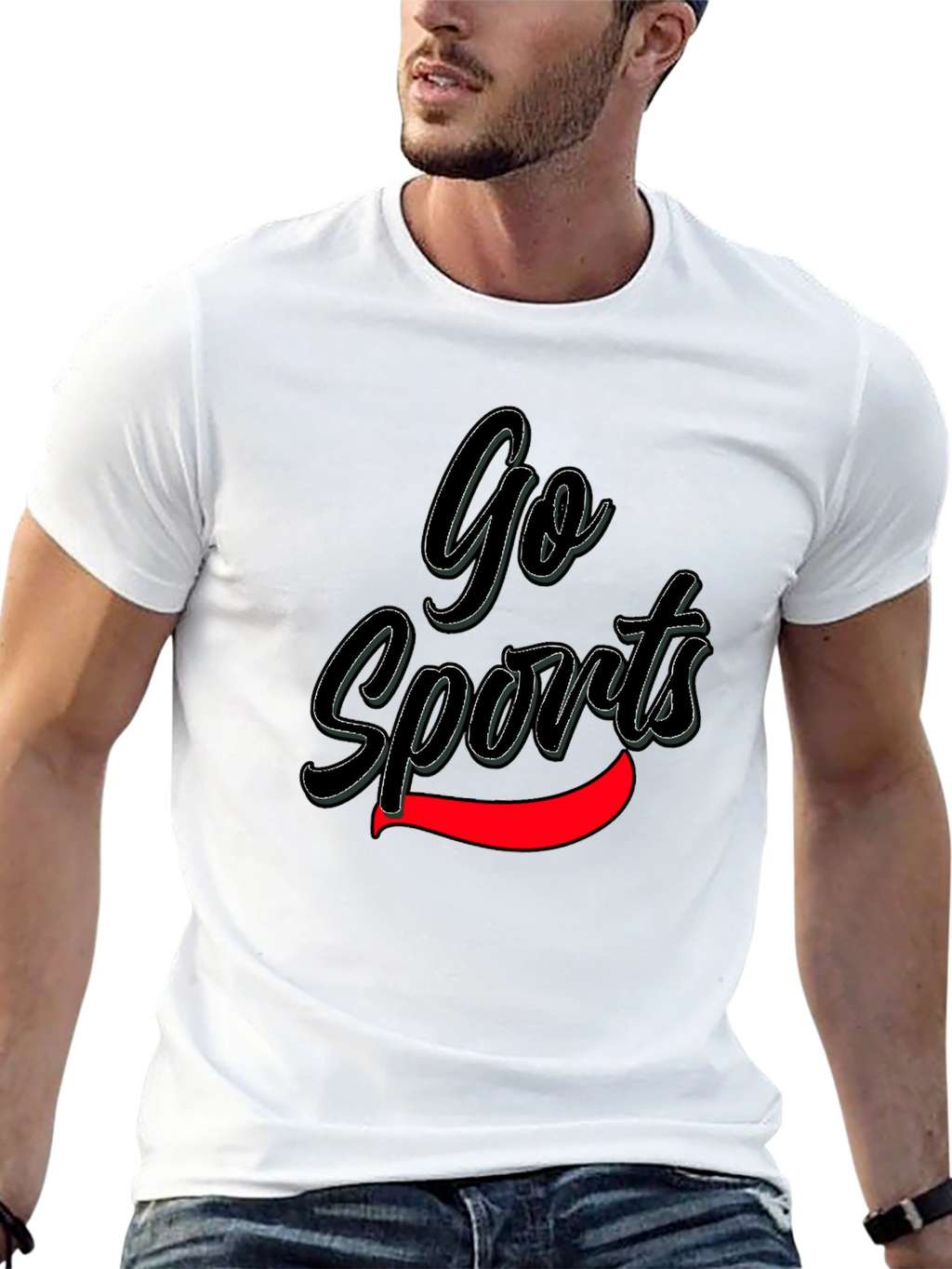 Go Sports Black Graphic Tee