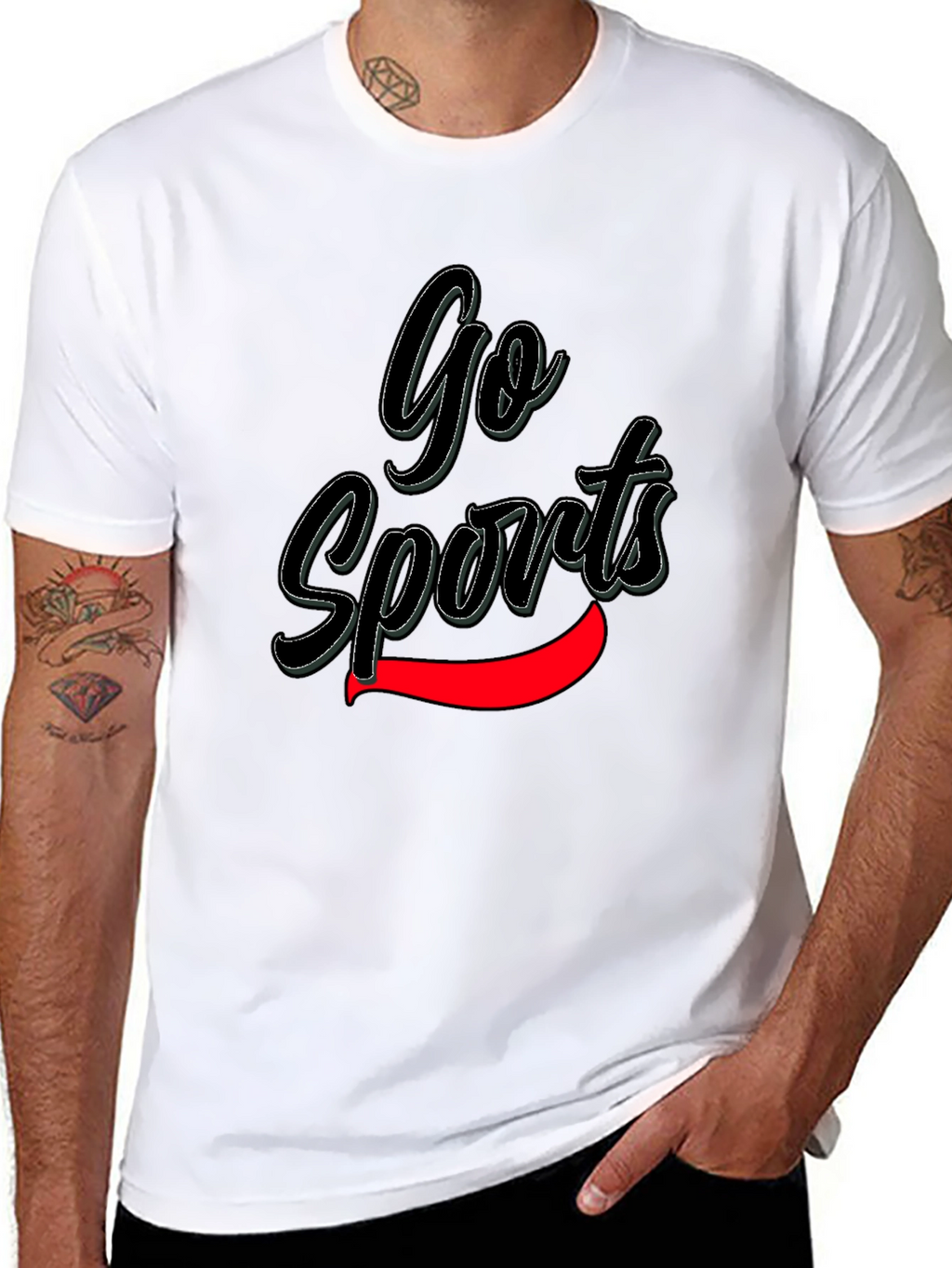 Go Sports Black Graphic Tee