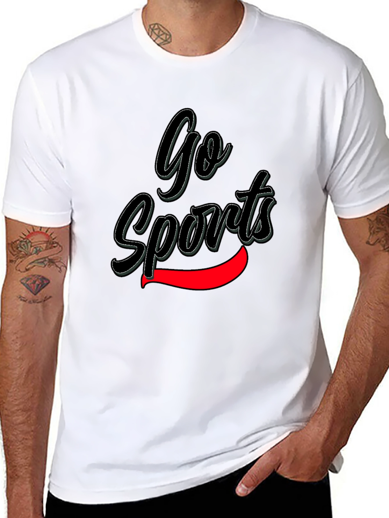 Go Sports Black Graphic Tee