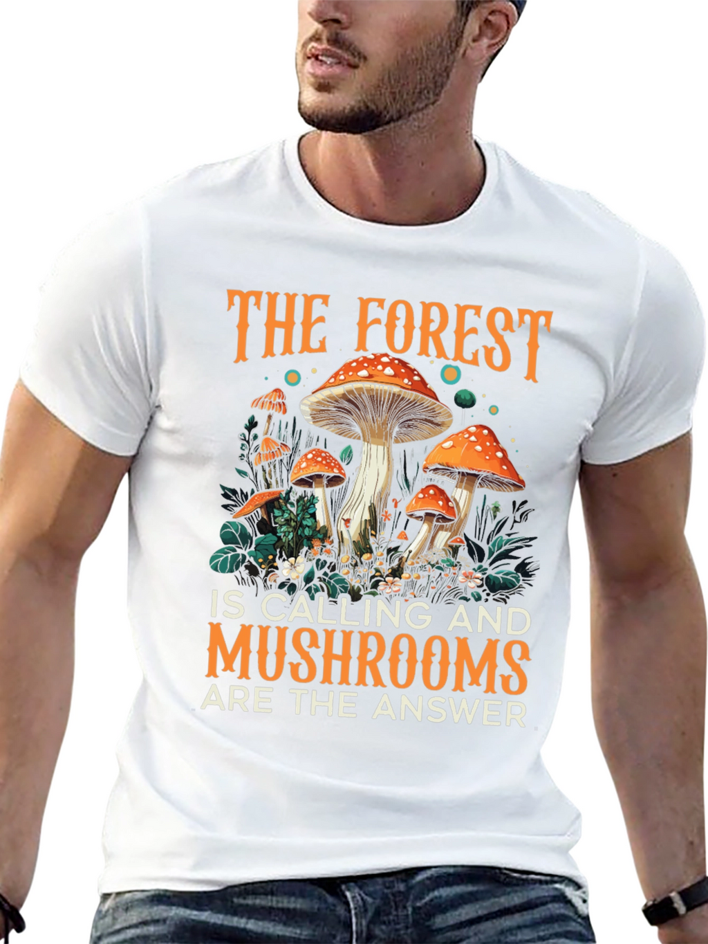 Forest Calling Mushroom Graphic Tee