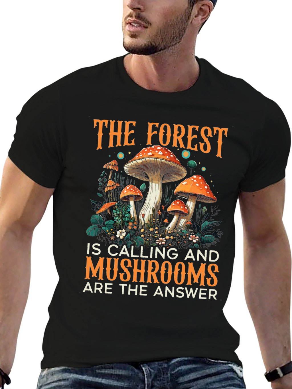 Forest Calling Mushroom Graphic Tee