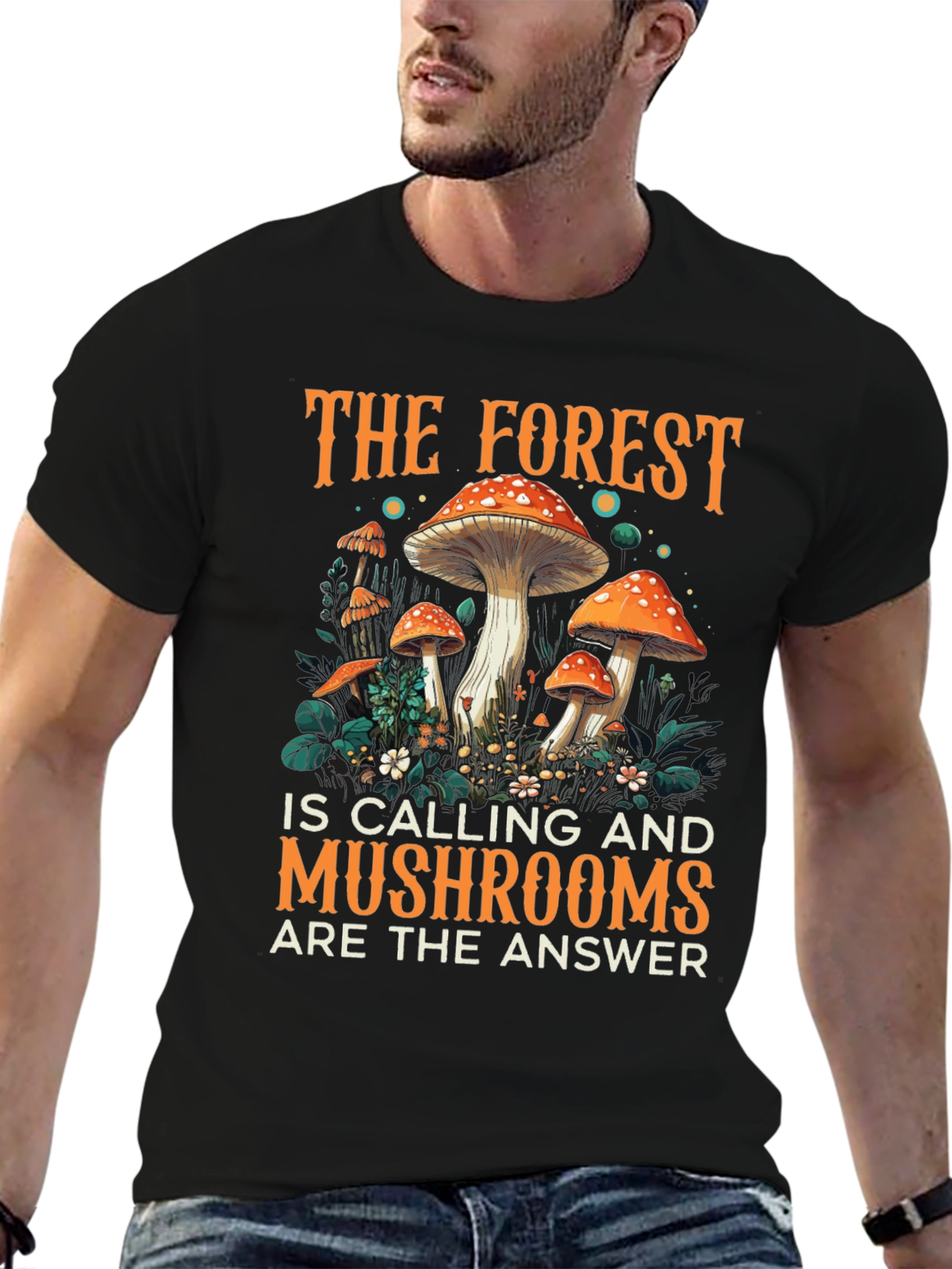 Forest Calling Mushroom Graphic Tee