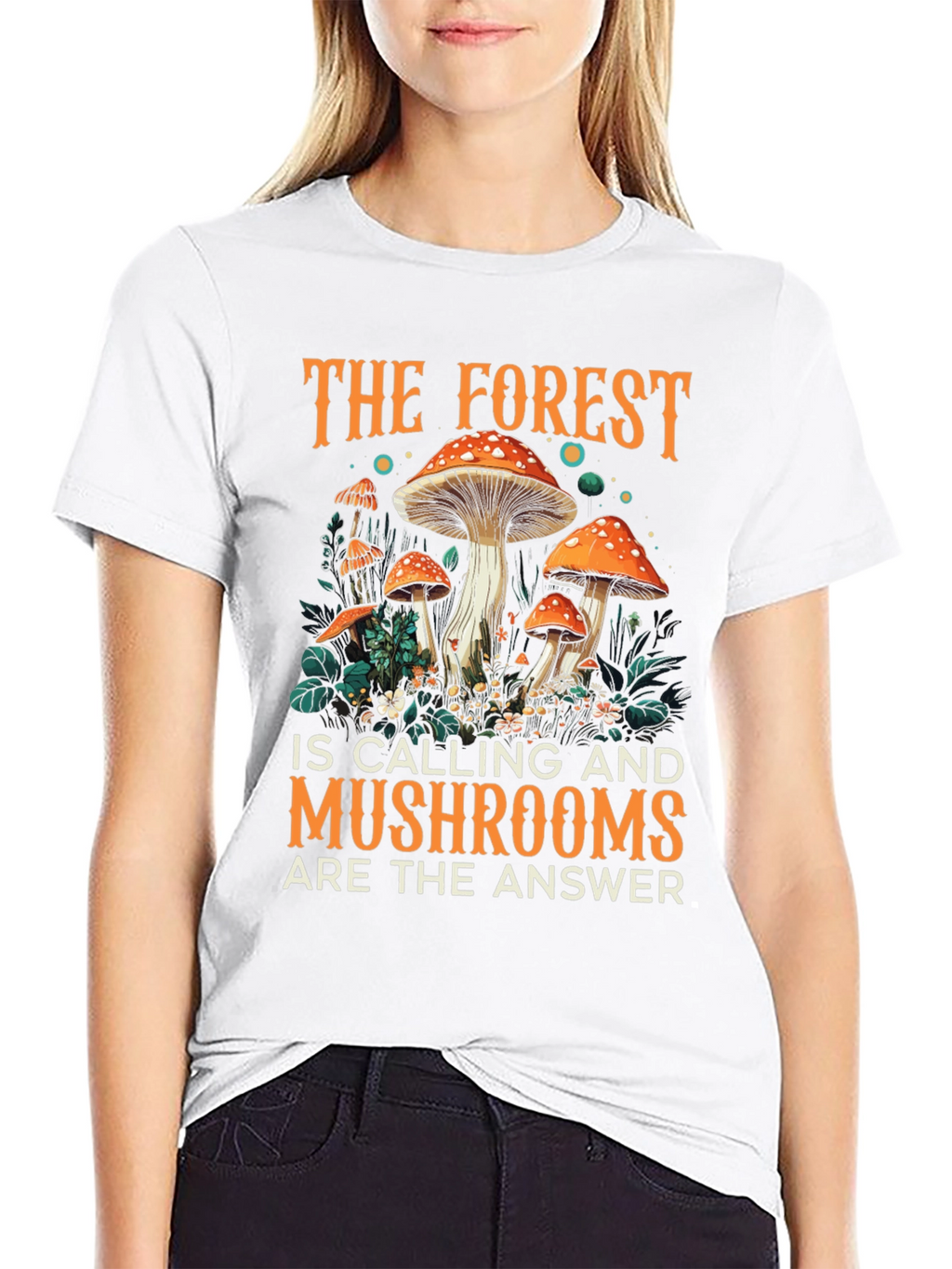 Forest Calling Mushroom Graphic Tee