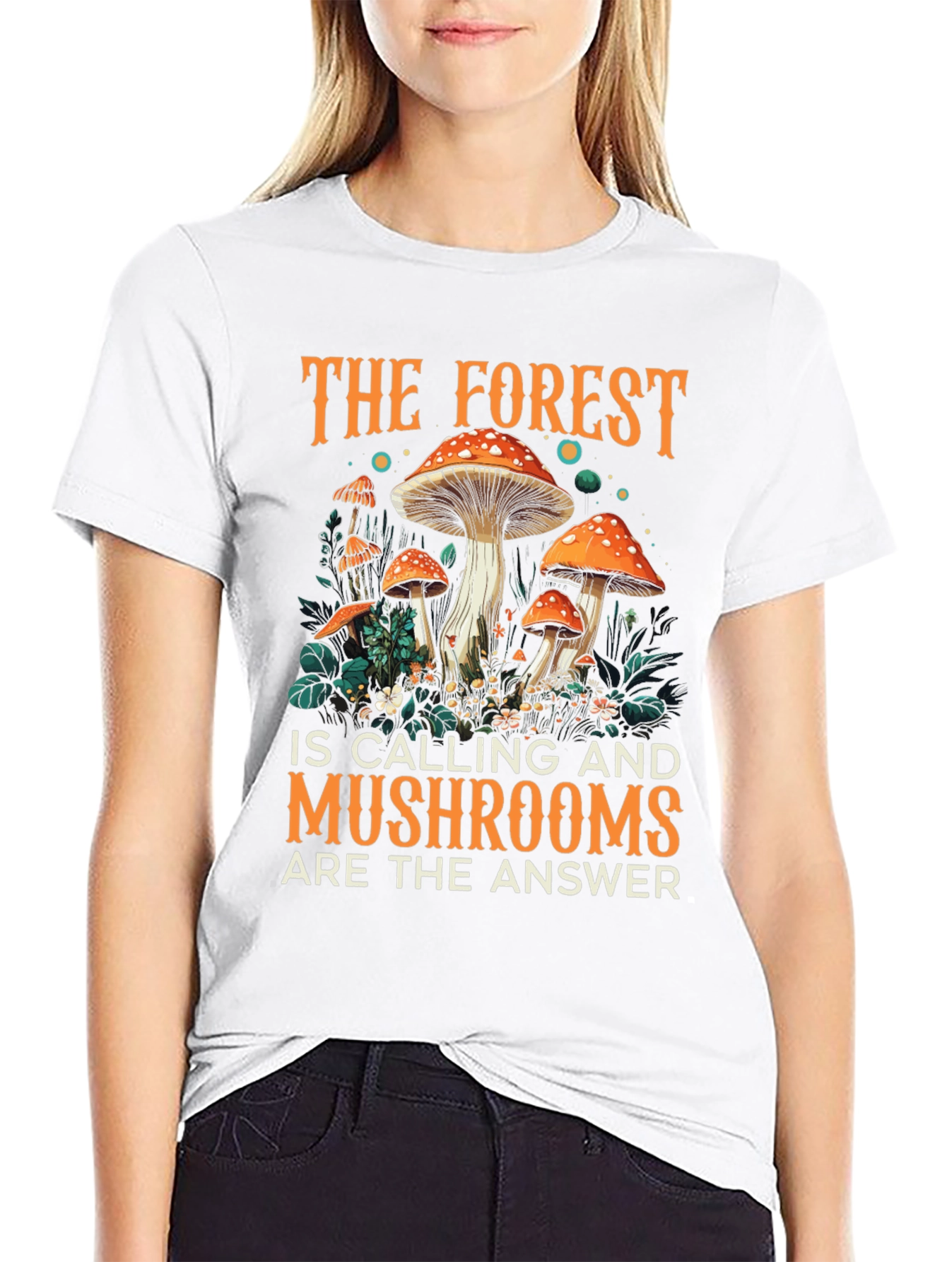 Forest Calling Mushroom Graphic Tee