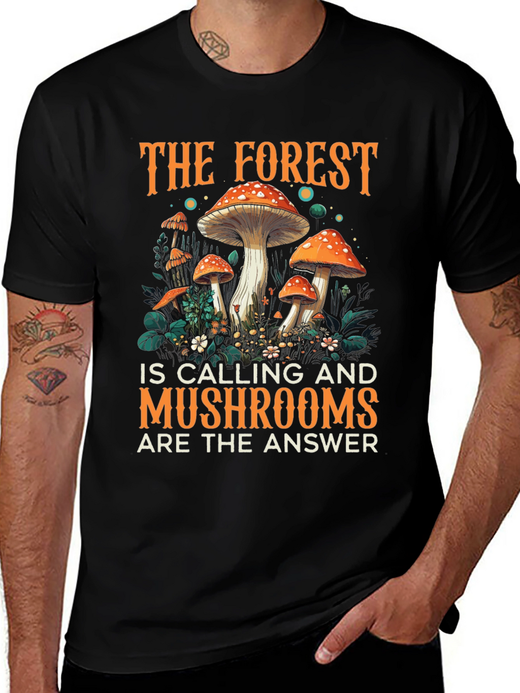Forest Calling Mushroom Graphic Tee
