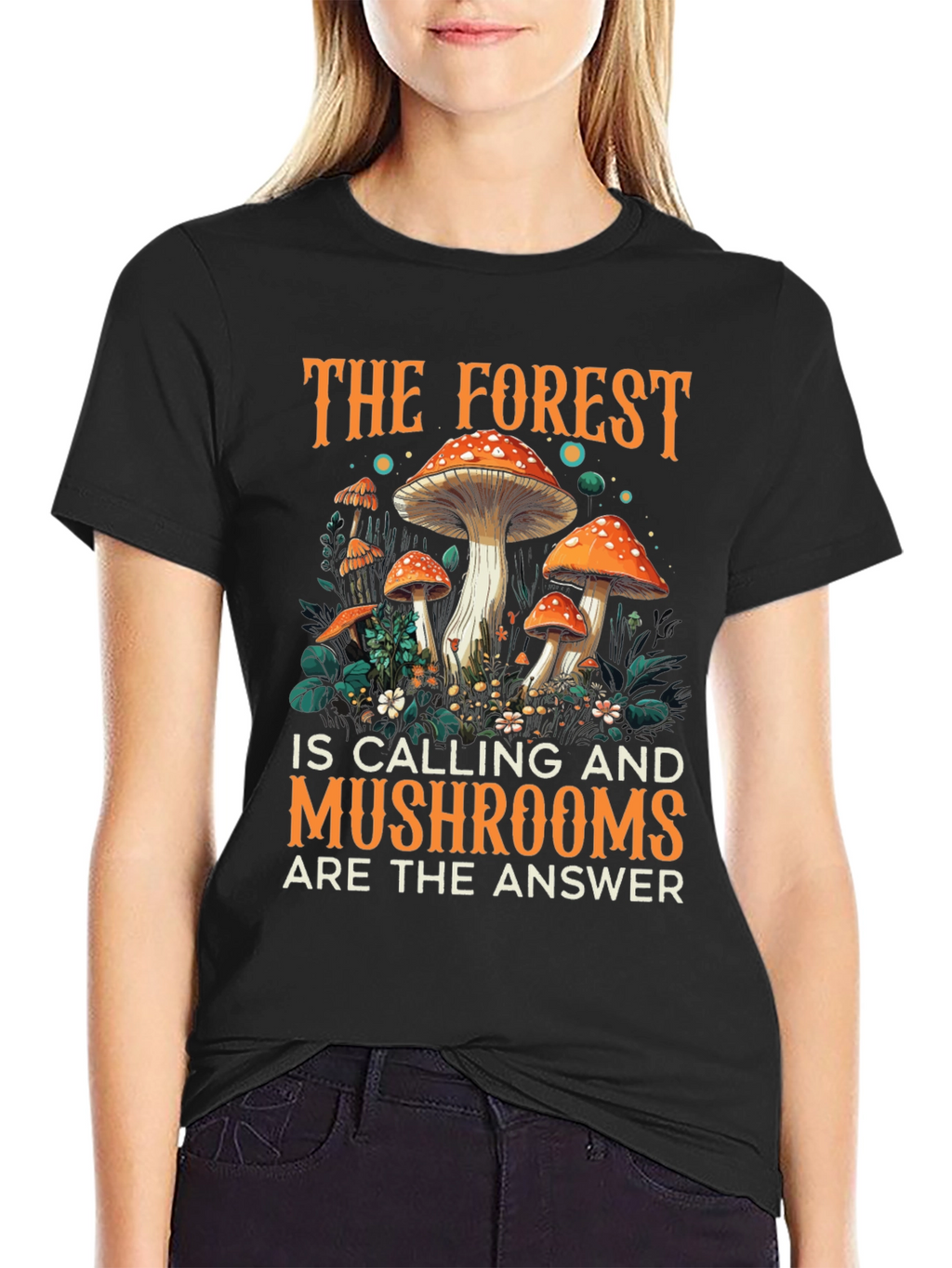 Forest Calling Mushroom Graphic Tee