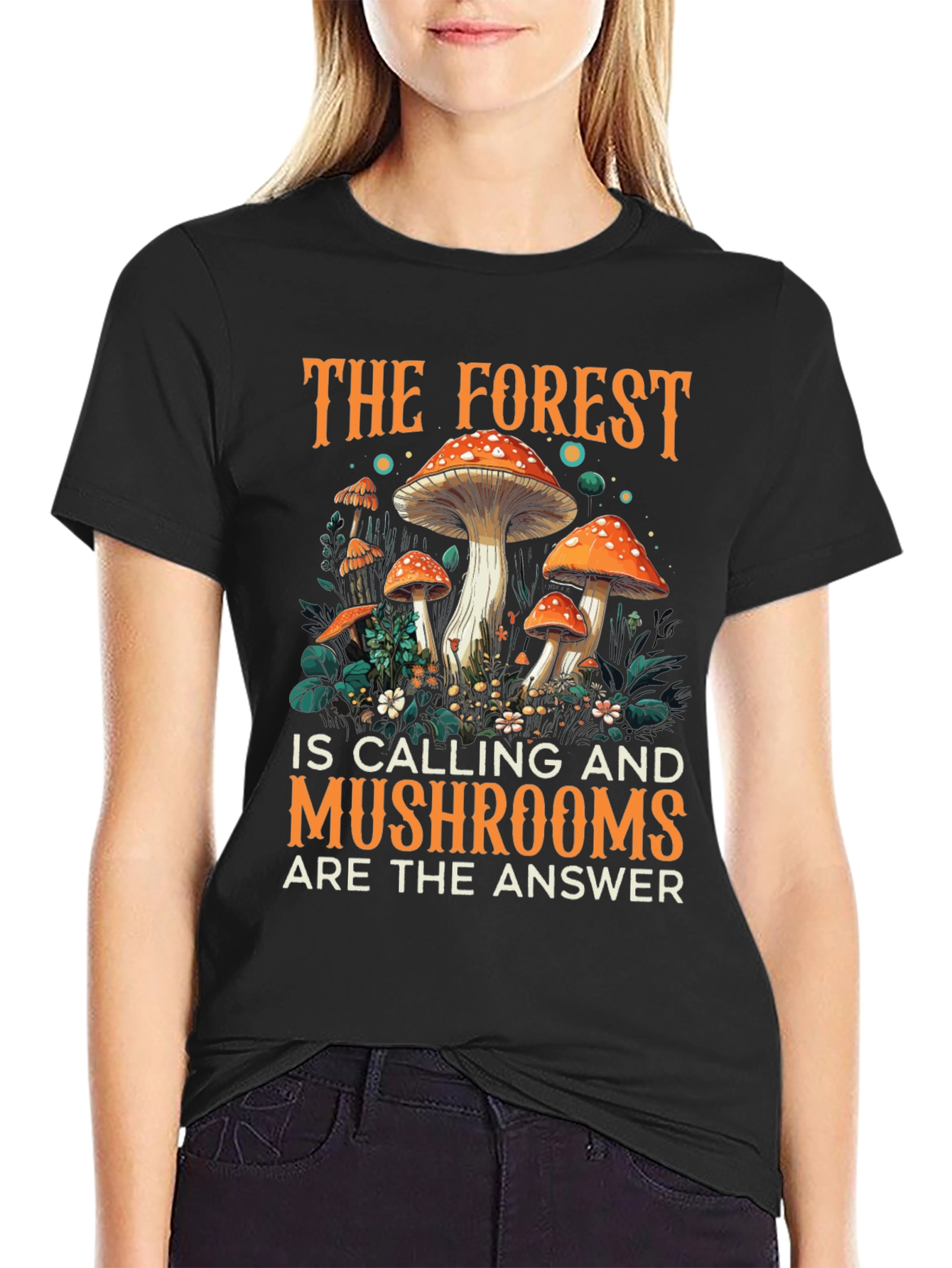 Forest Calling Mushroom Graphic Tee