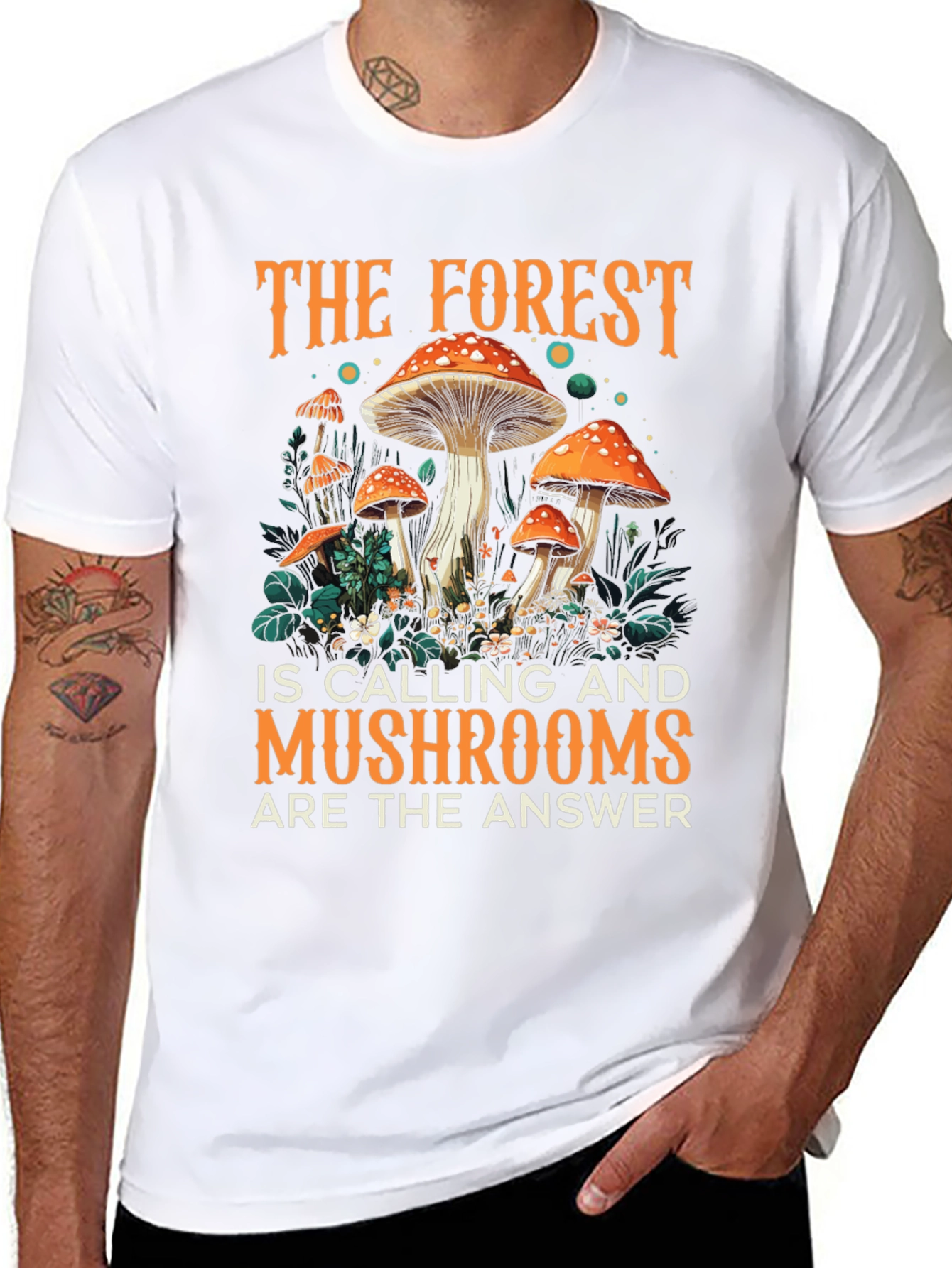 Forest Calling Mushroom Graphic Tee