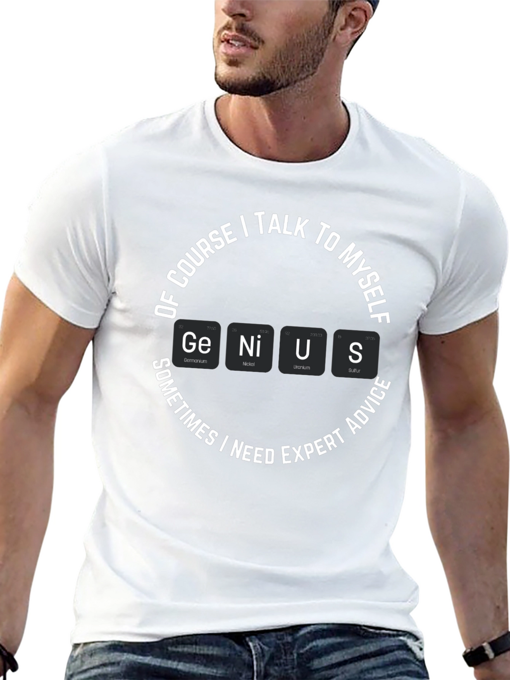 Genius Periodic Table T-Shirt Expert Advice Funny