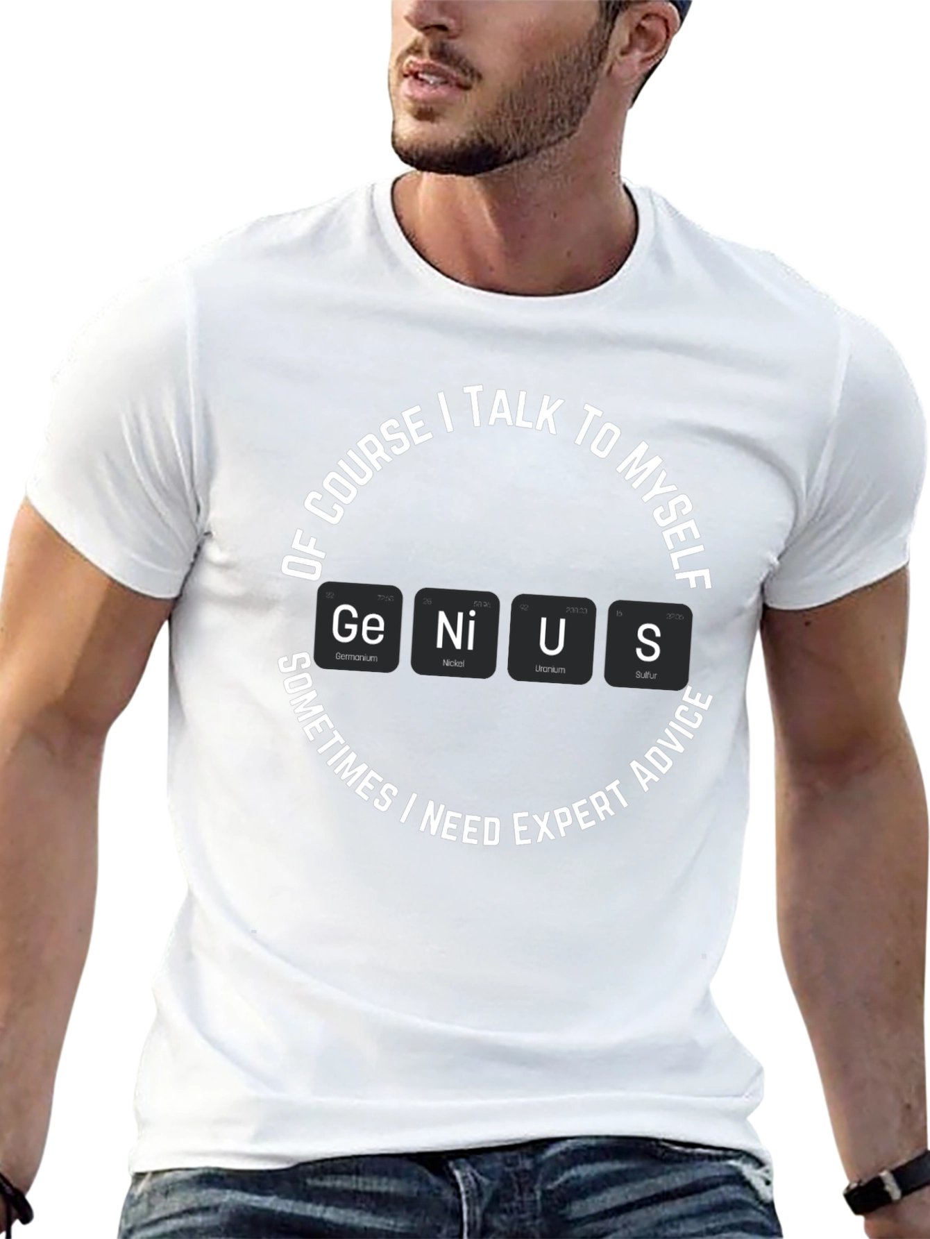 Genius Periodic Table T-Shirt Expert Advice Funny