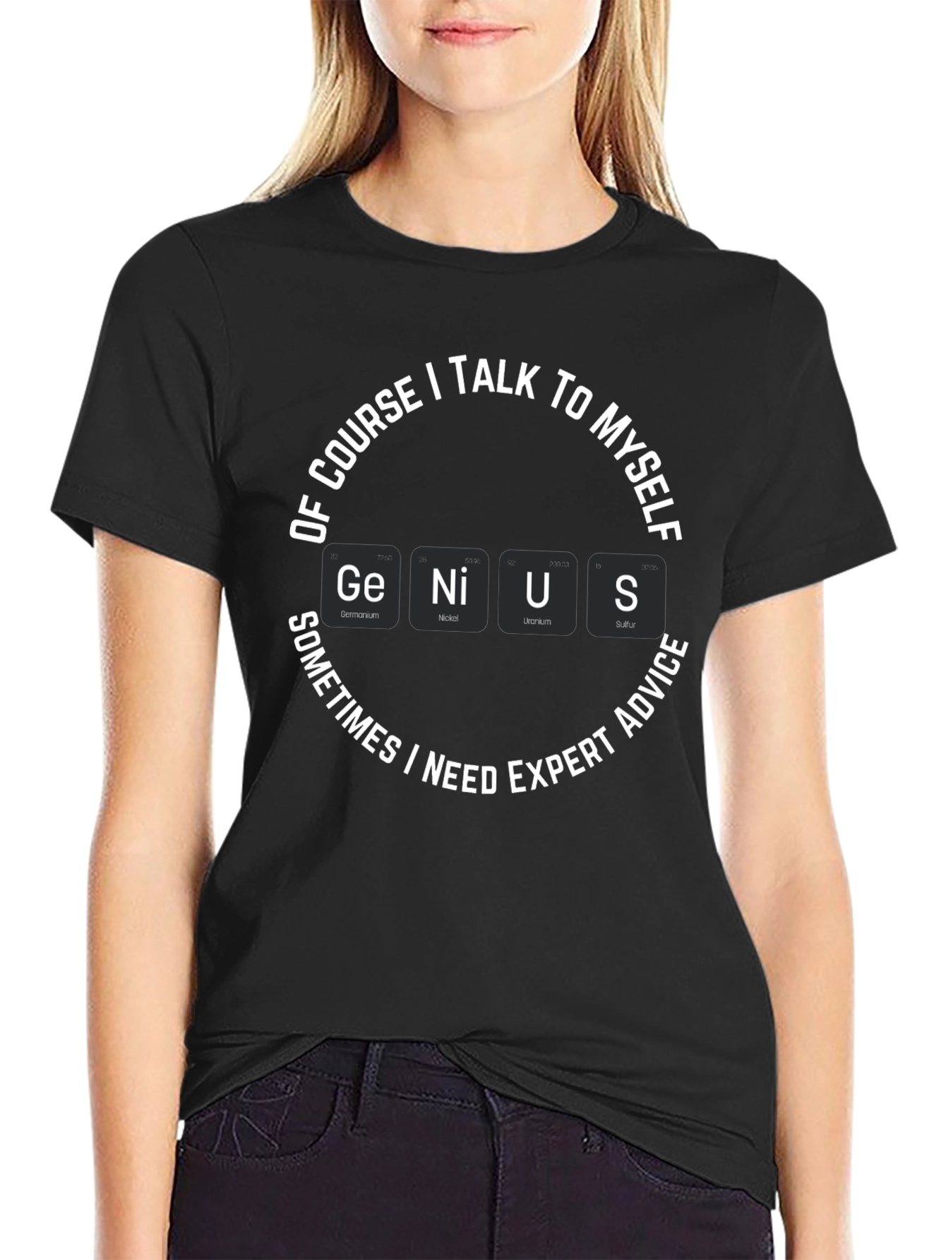 Genius Periodic Table T-Shirt Expert Advice Funny