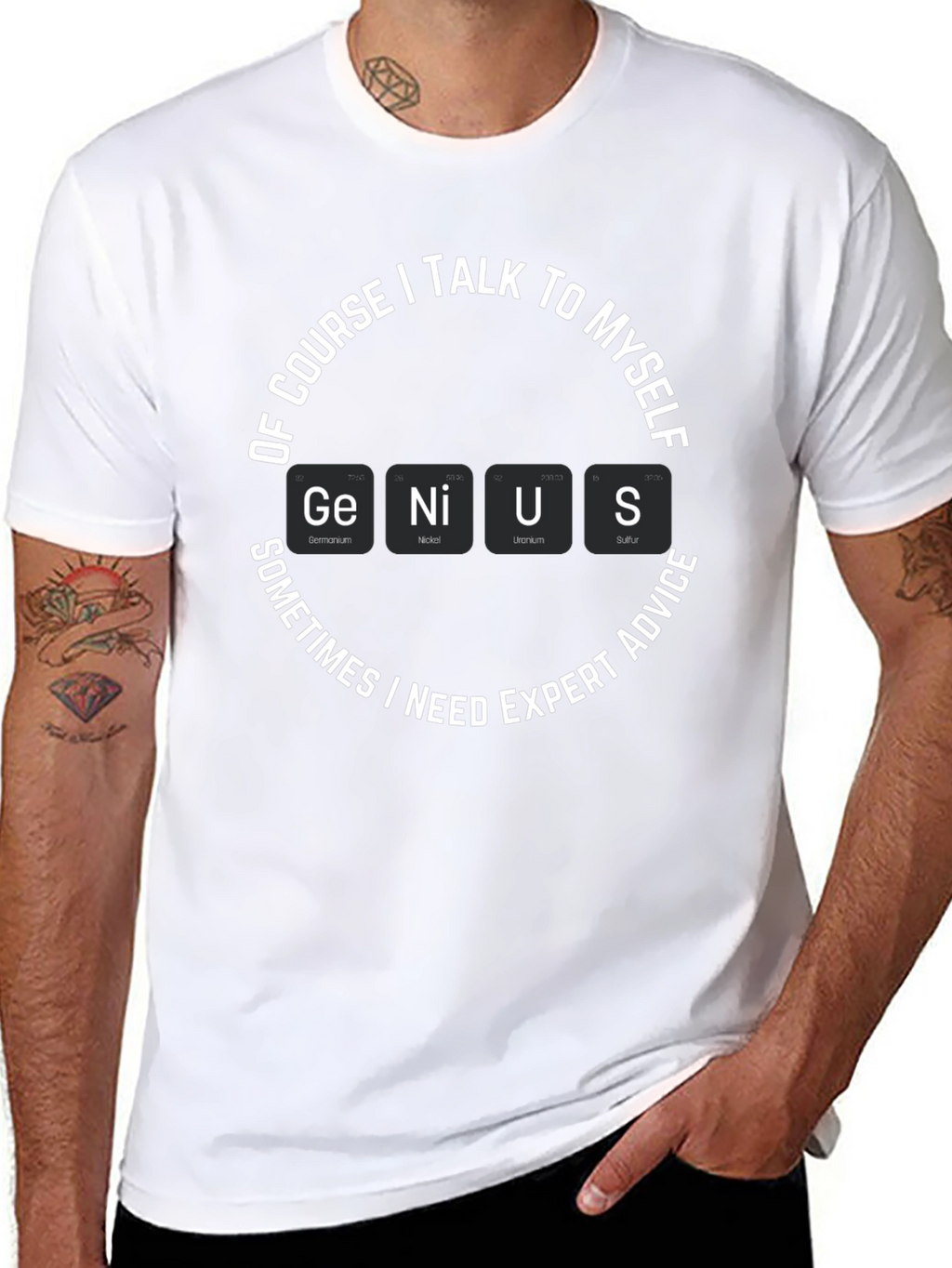 Genius Periodic Table T-Shirt Expert Advice Funny