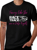 Fancy Race Track Date Night Graphic Tee