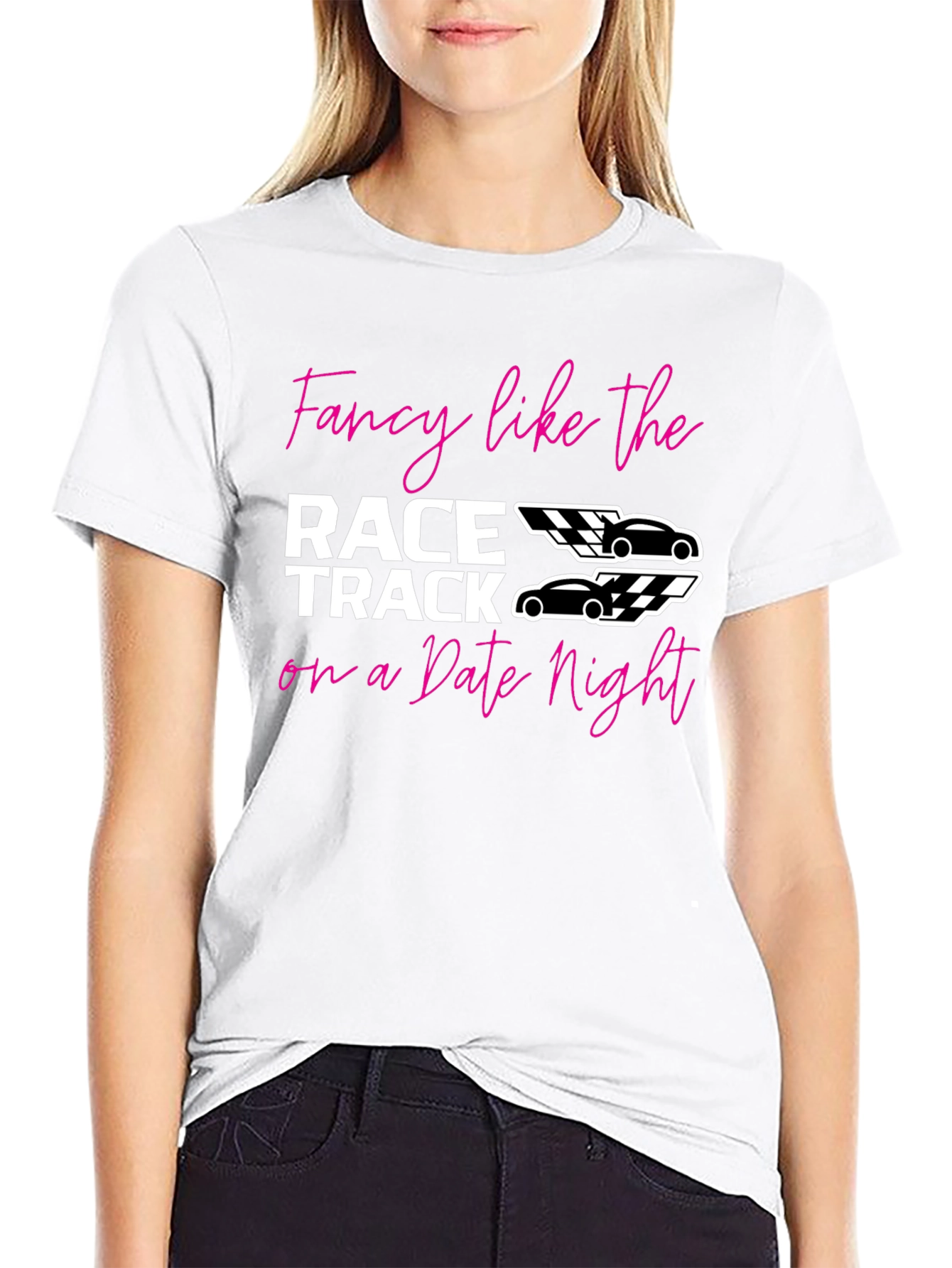 Fancy Race Track Date Night Graphic Tee