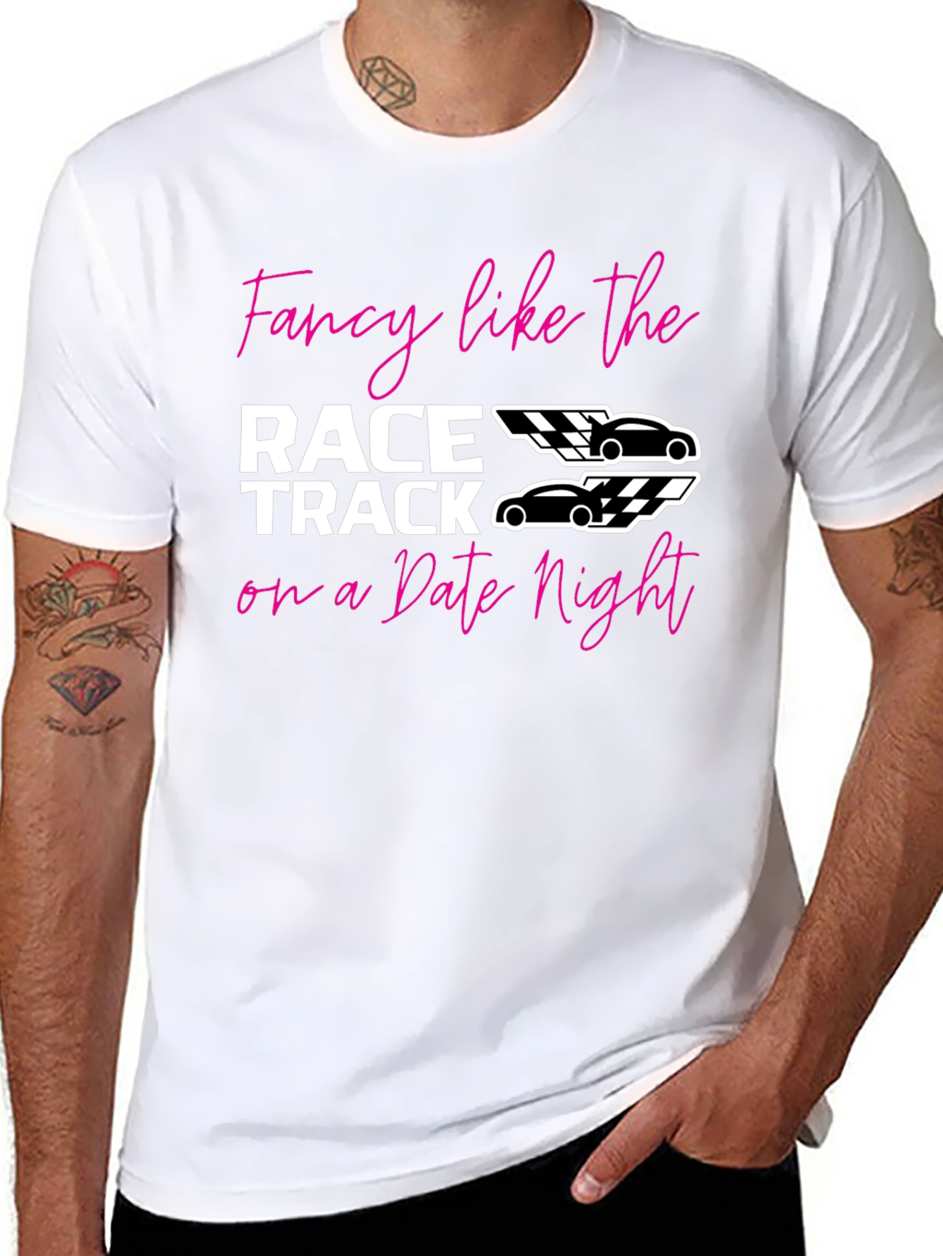 Fancy Race Track Date Night Graphic Tee