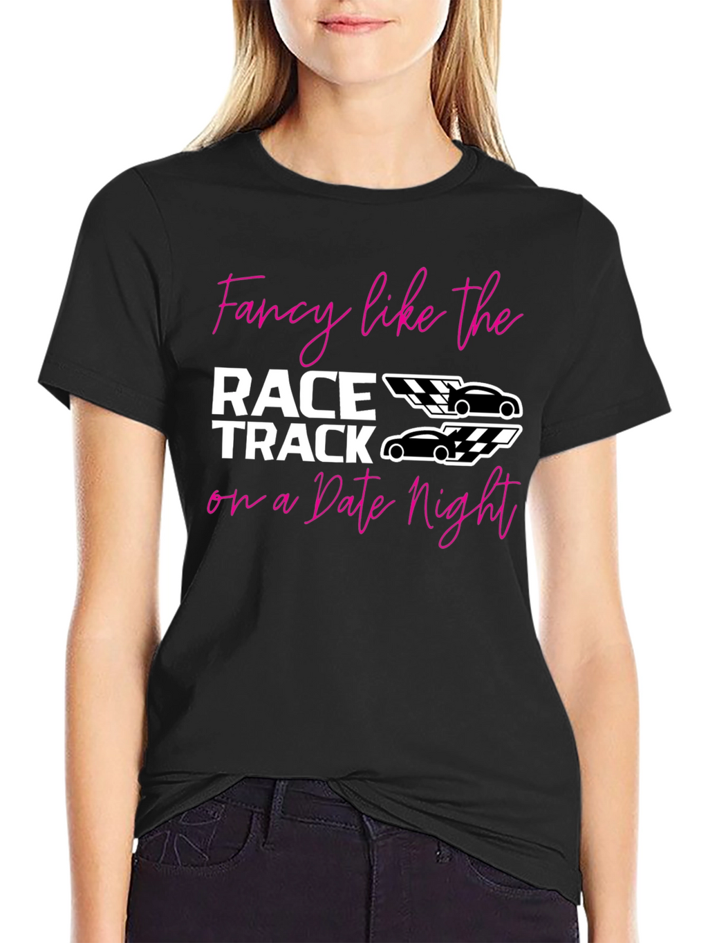 Fancy Race Track Date Night Graphic Tee