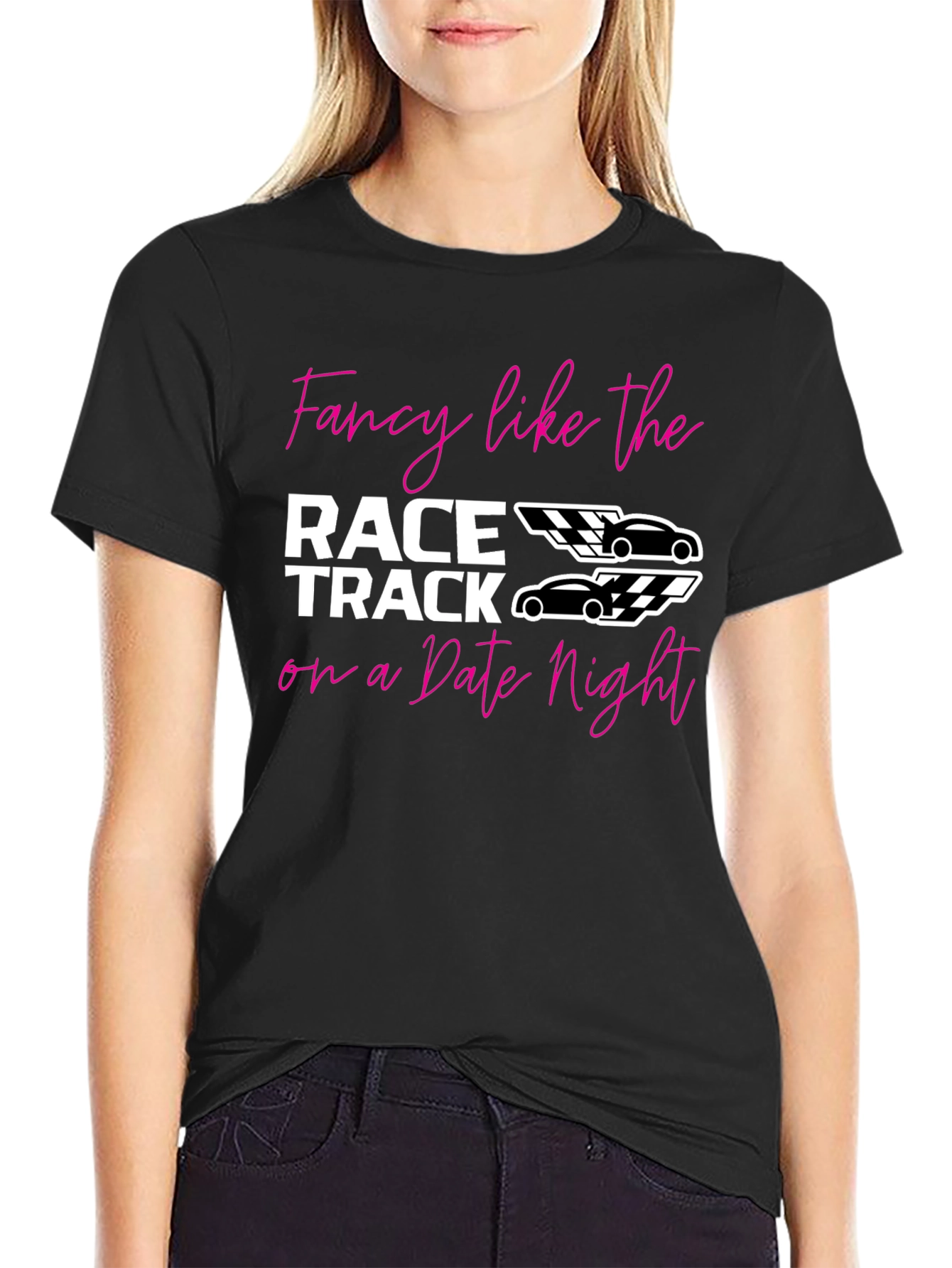 Fancy Race Track Date Night Graphic Tee