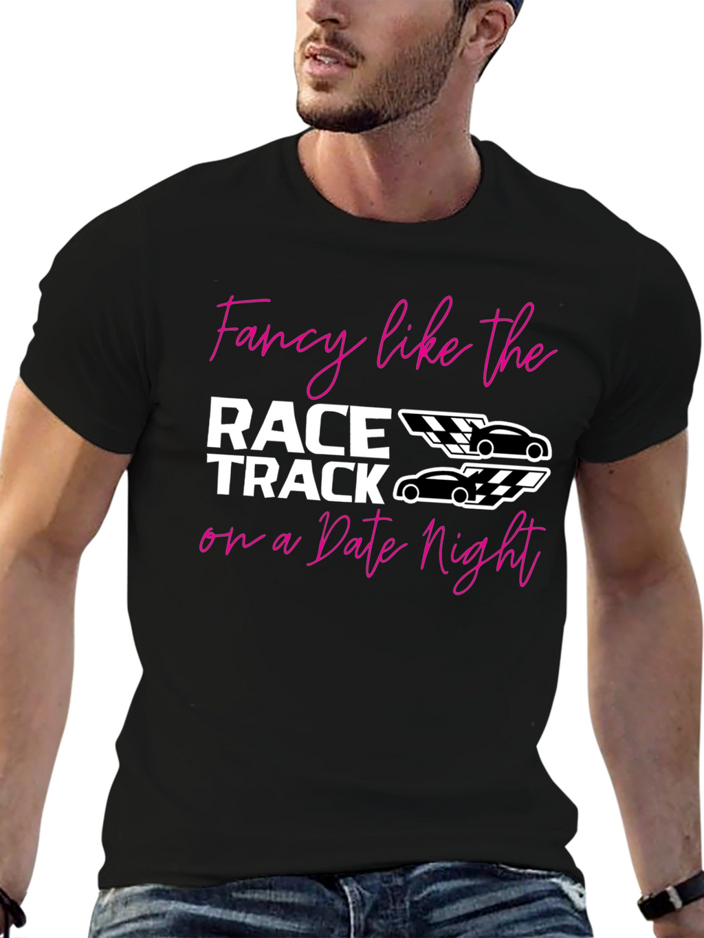Fancy Race Track Date Night Graphic Tee