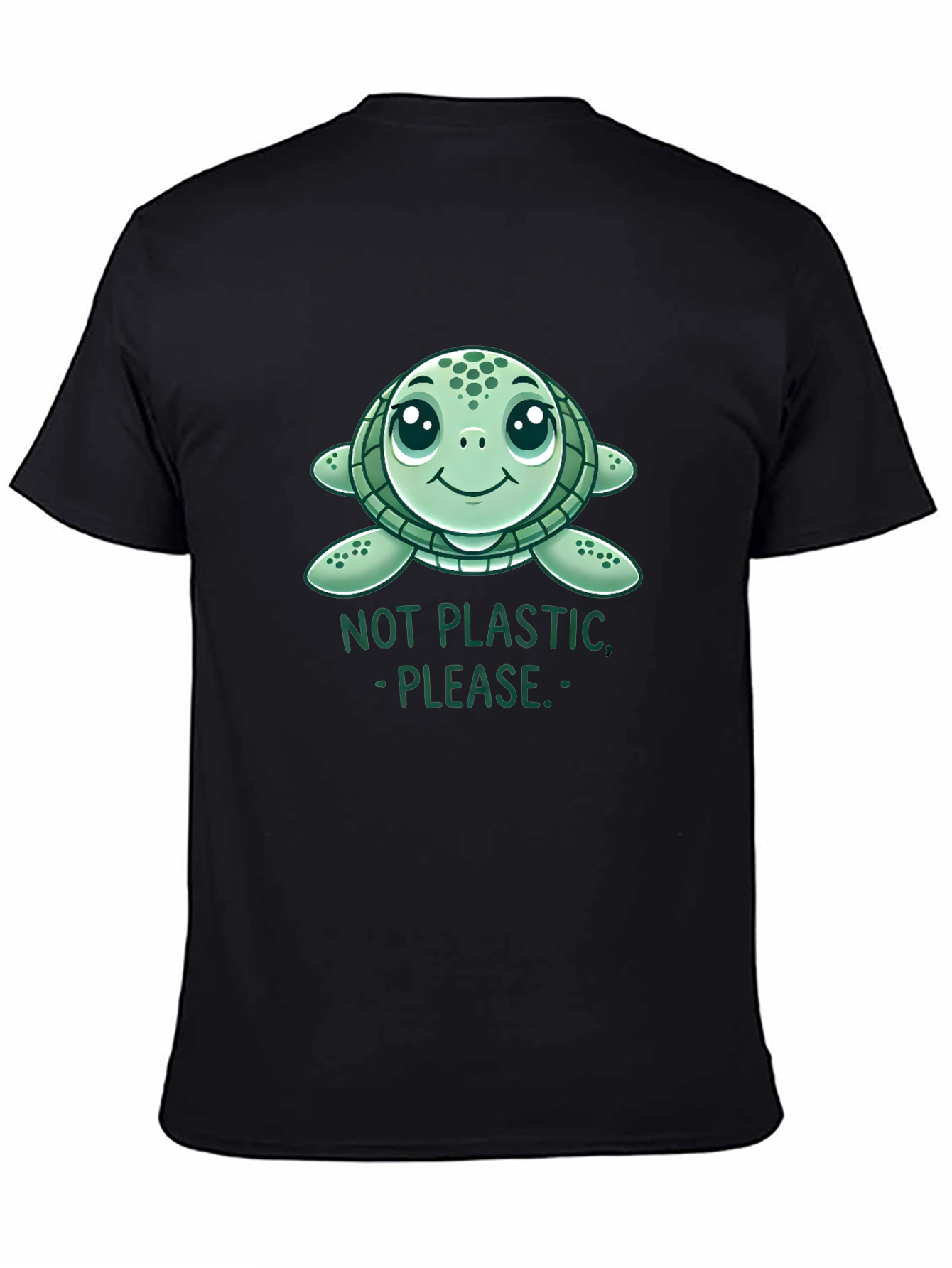 Cute Sea Turtle Not Plastic Graphic Tee